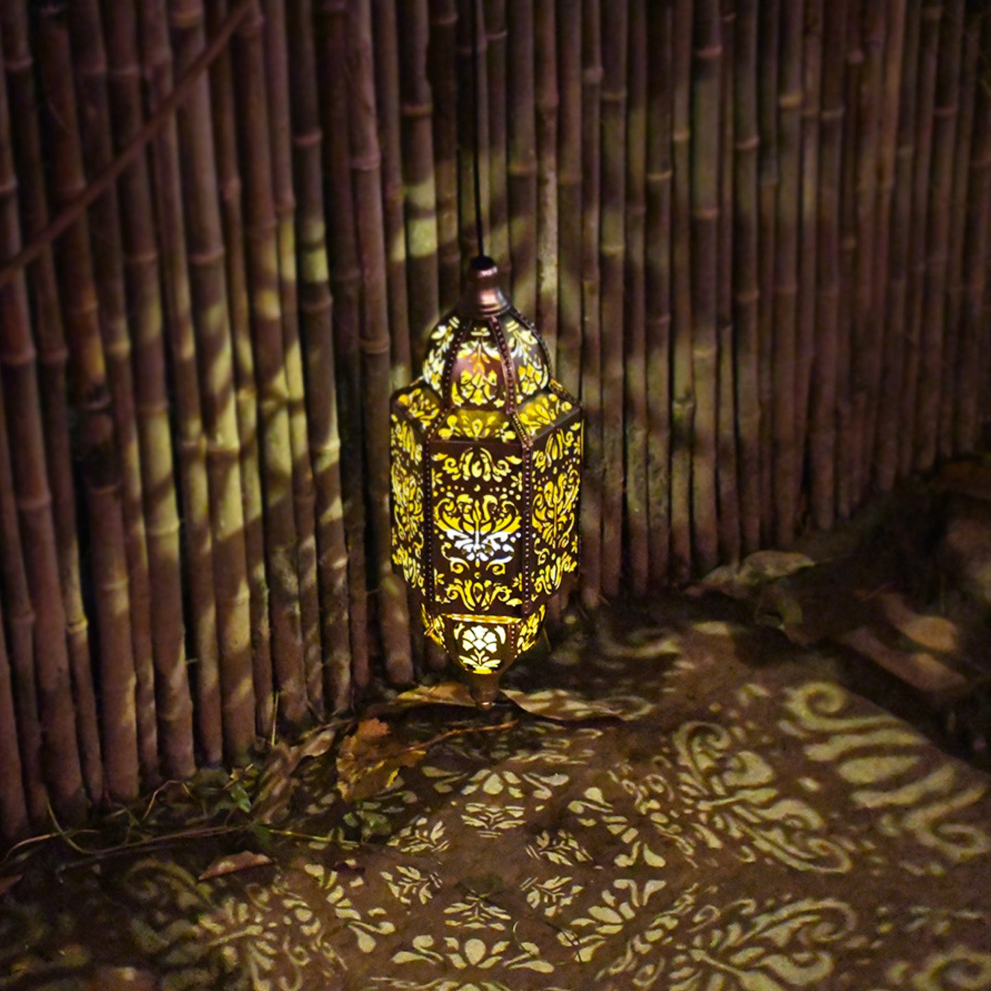 Ornate Solar Powered Pendant Light