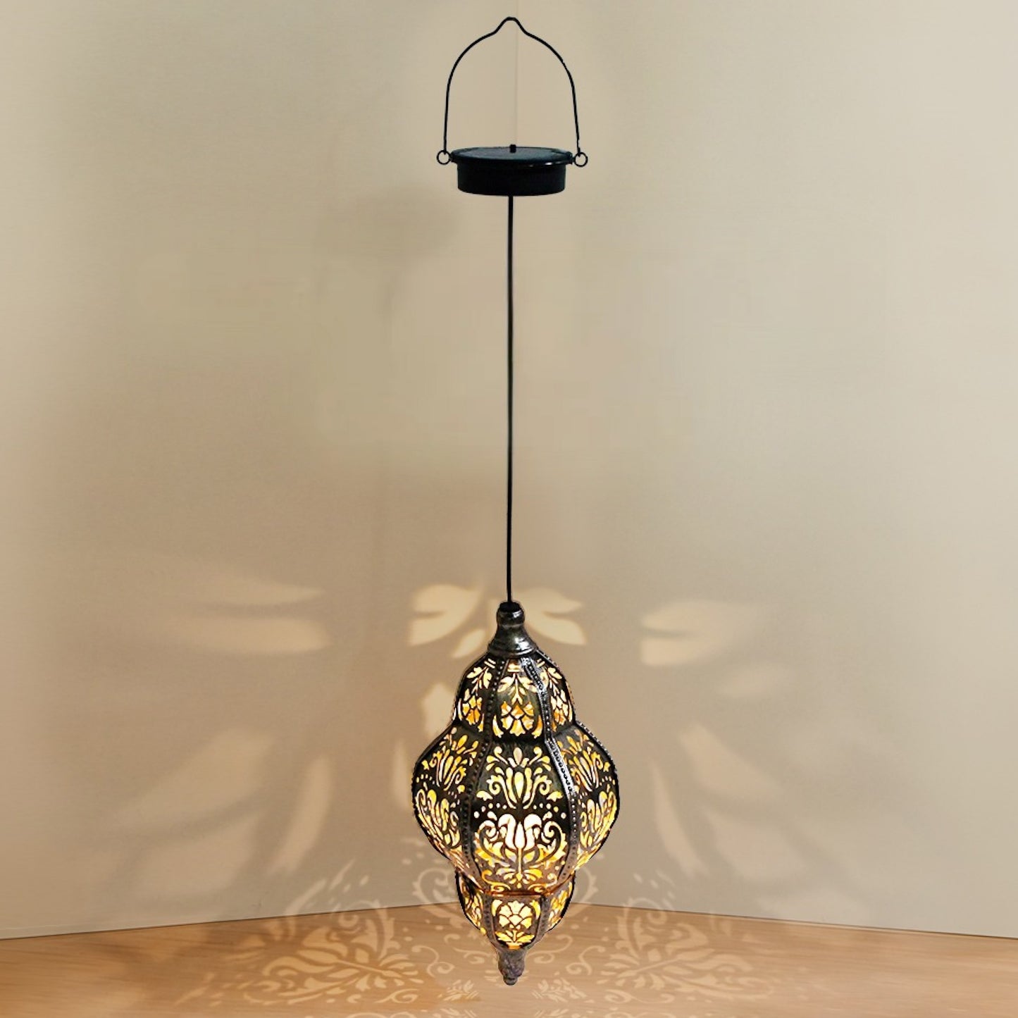 Ornate Solar Powered Pendant Light