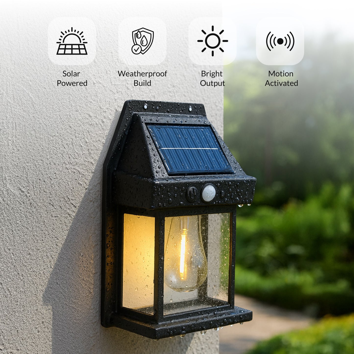 Angular Motion Sensor Wall Sconce