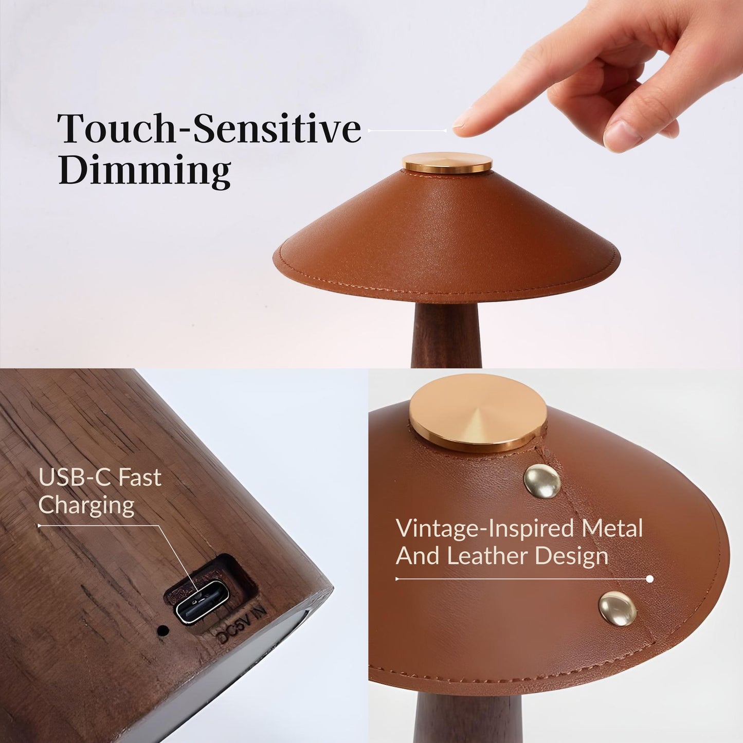 Coneform Wireless Charging Table Lamp