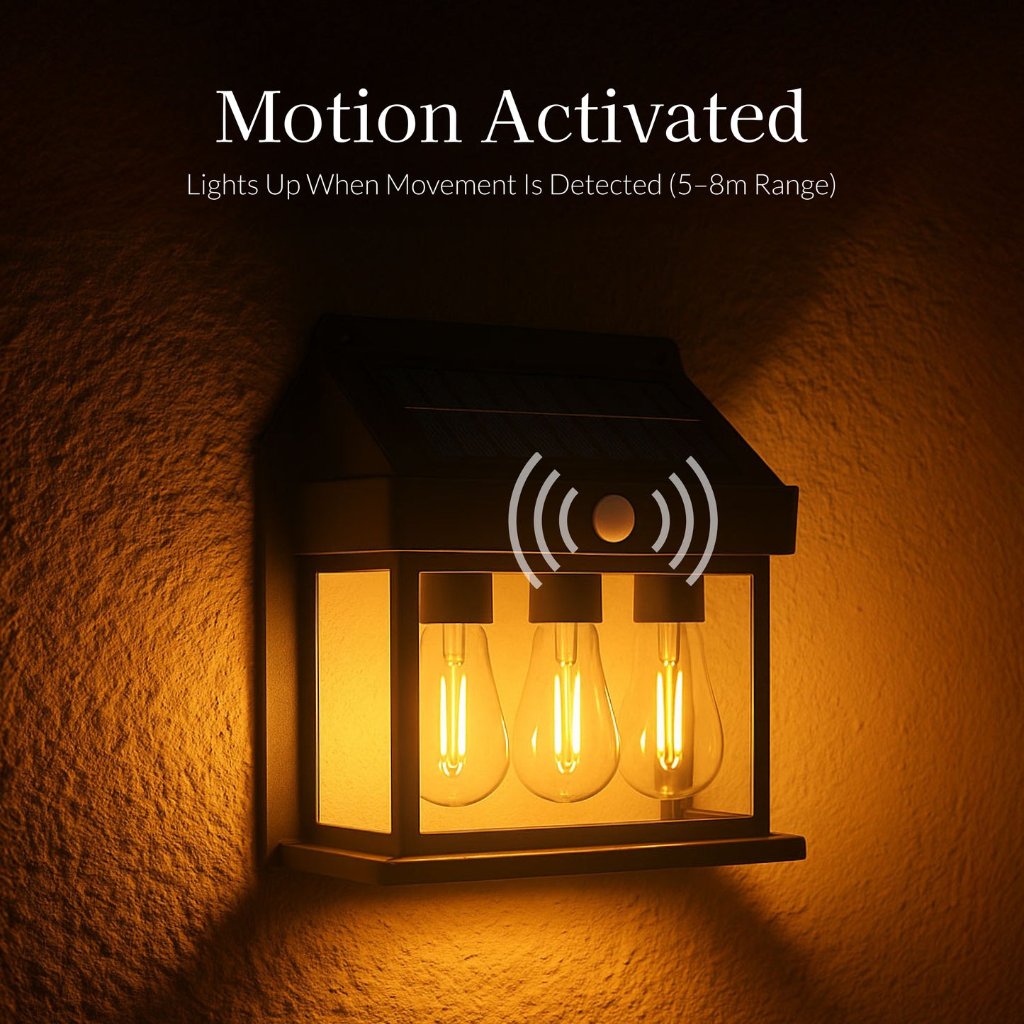 Angular Motion Sensor Wall Sconce