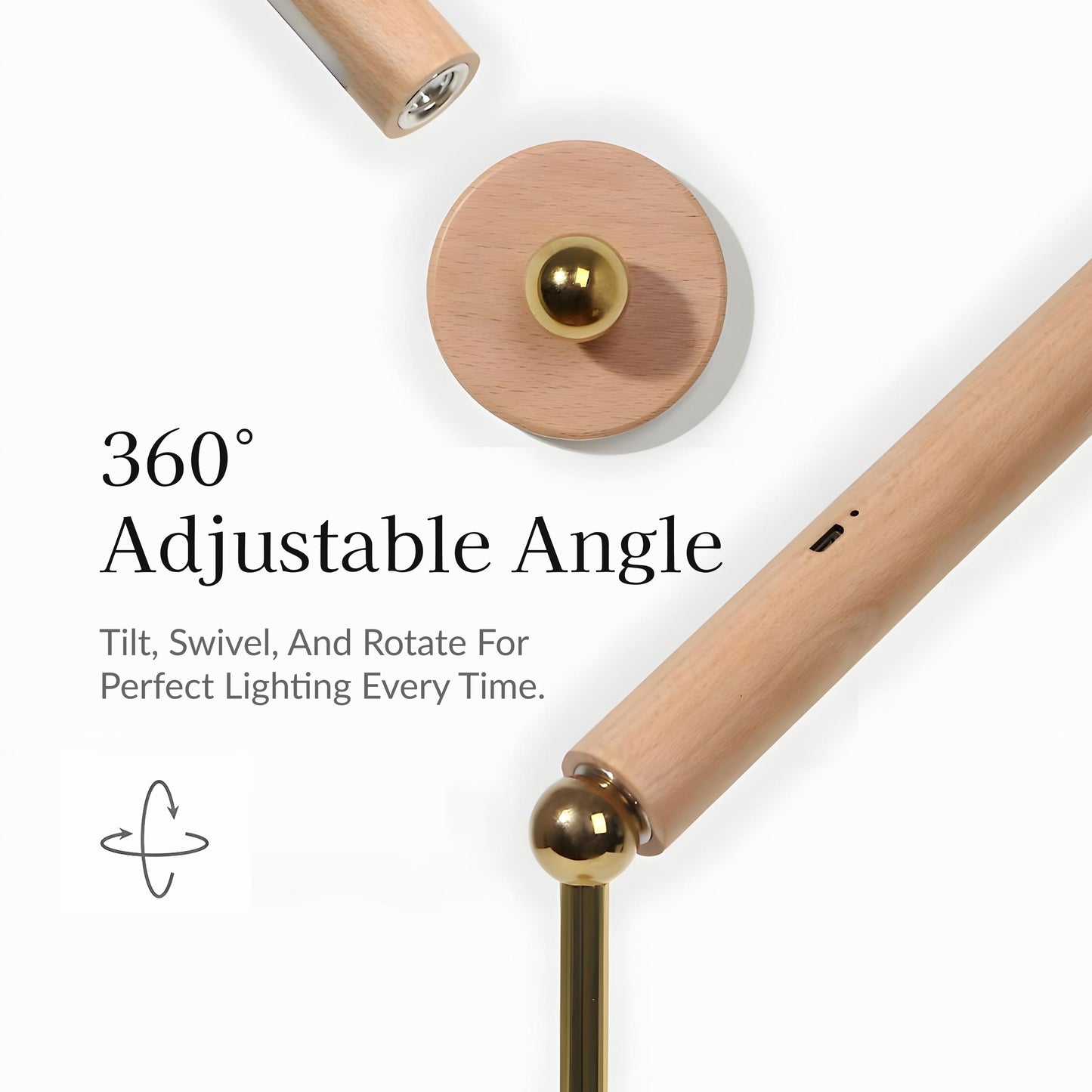 Cylinder Wireless Charging Table Lamp