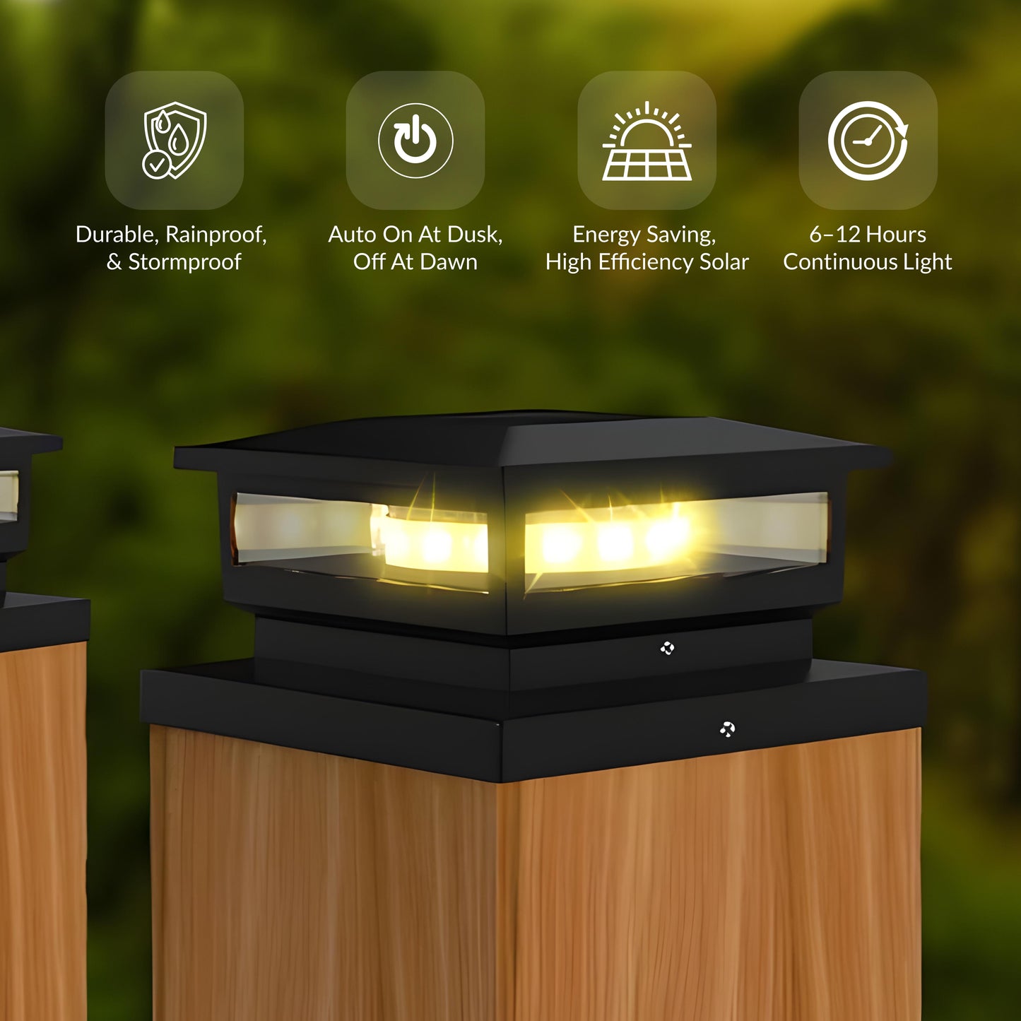 Angular Weatherproof Post Cap Light