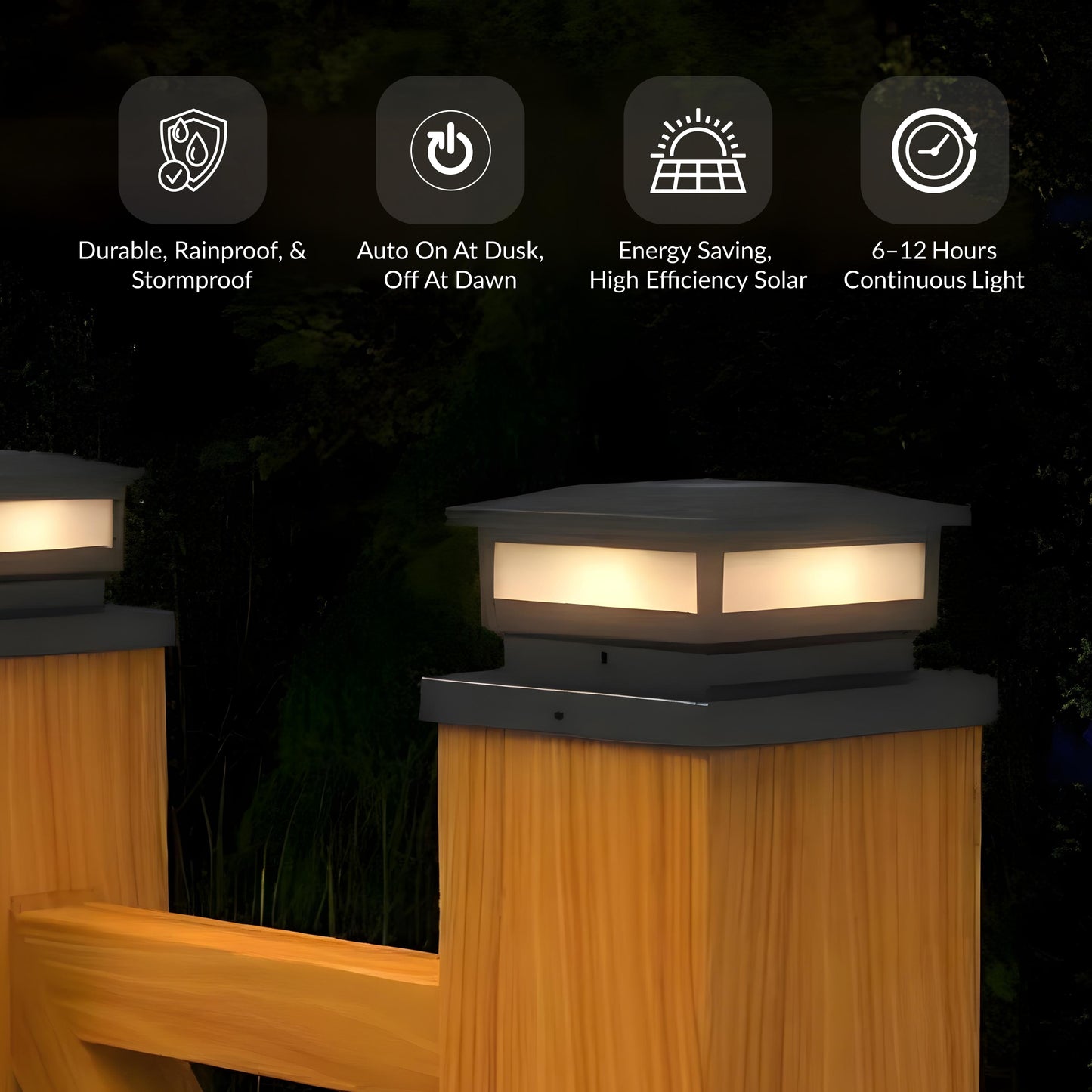 Angular Weatherproof Post Cap Light
