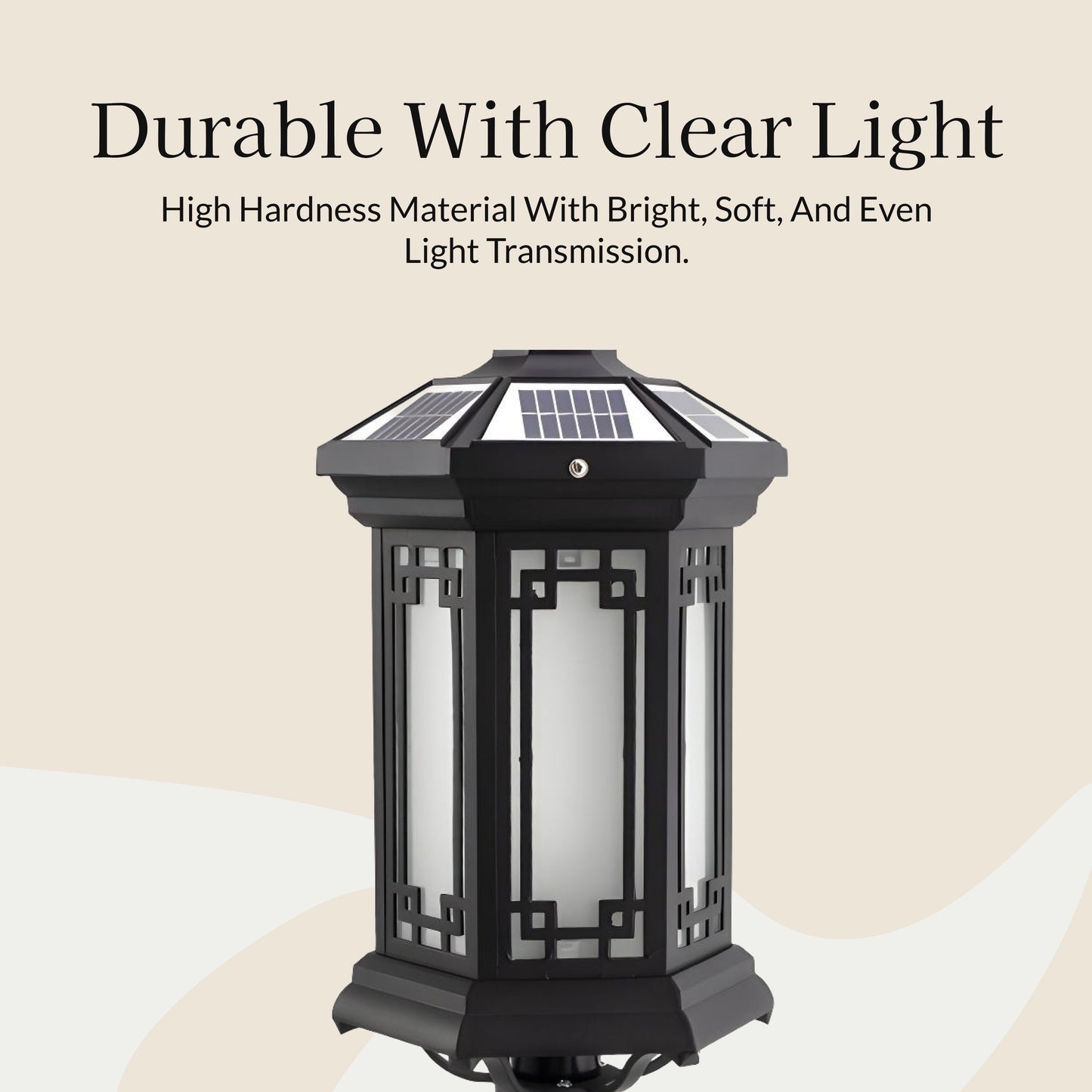 Hex Lantern Solar Powered Post Light