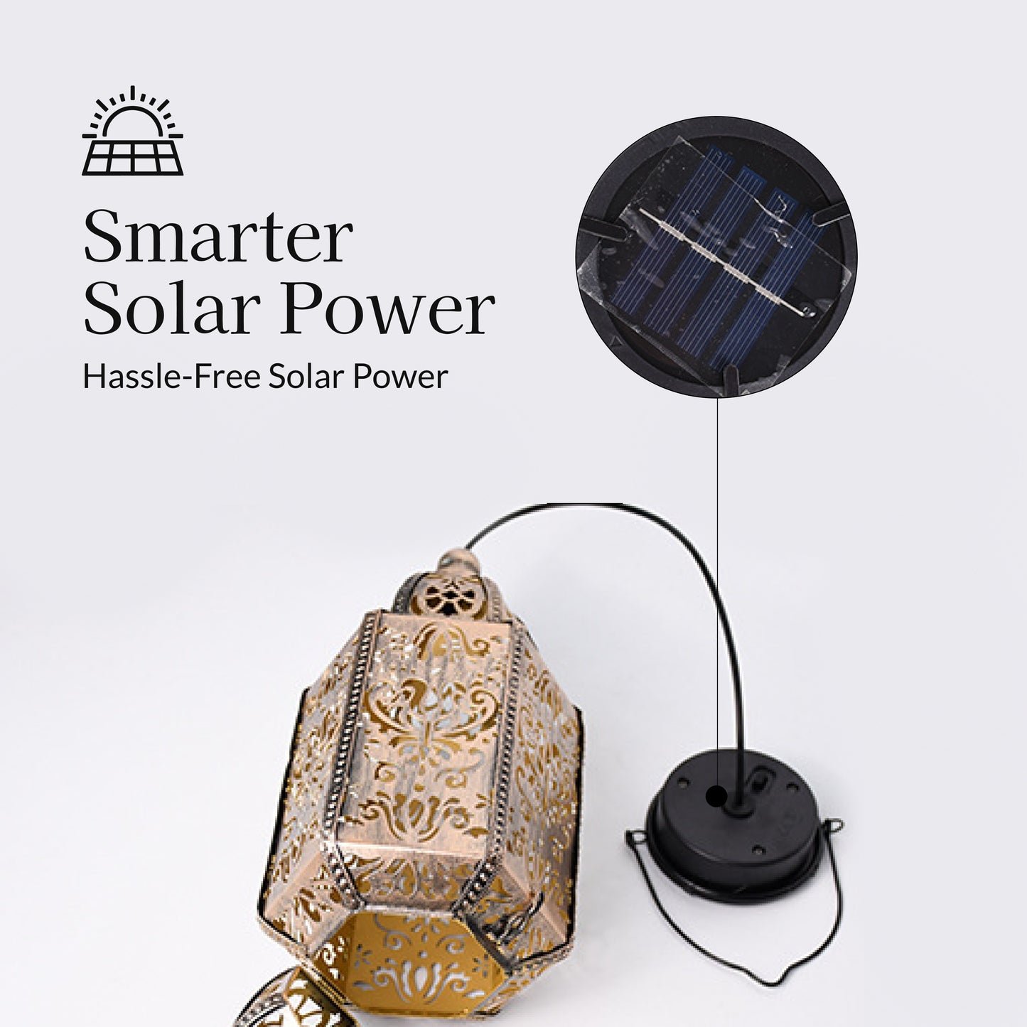 Ornate Solar Powered Pendant Light