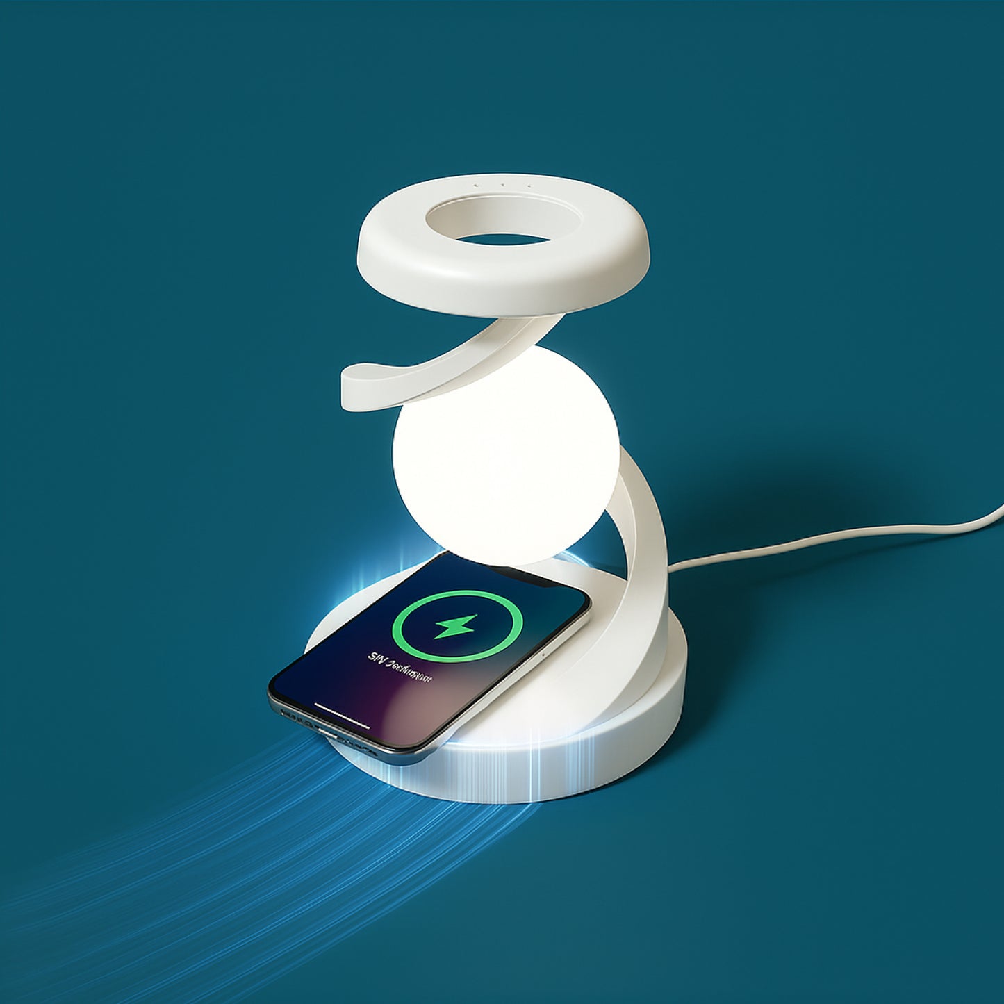Spiral Wireless Charging Table Lamp