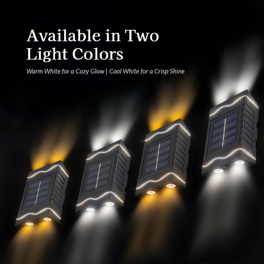 Waveform Solar Powered Wall Sconce