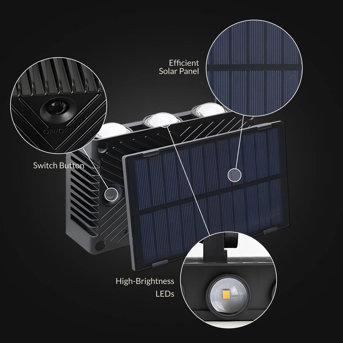 Angular Solar Powered Wall Sconce