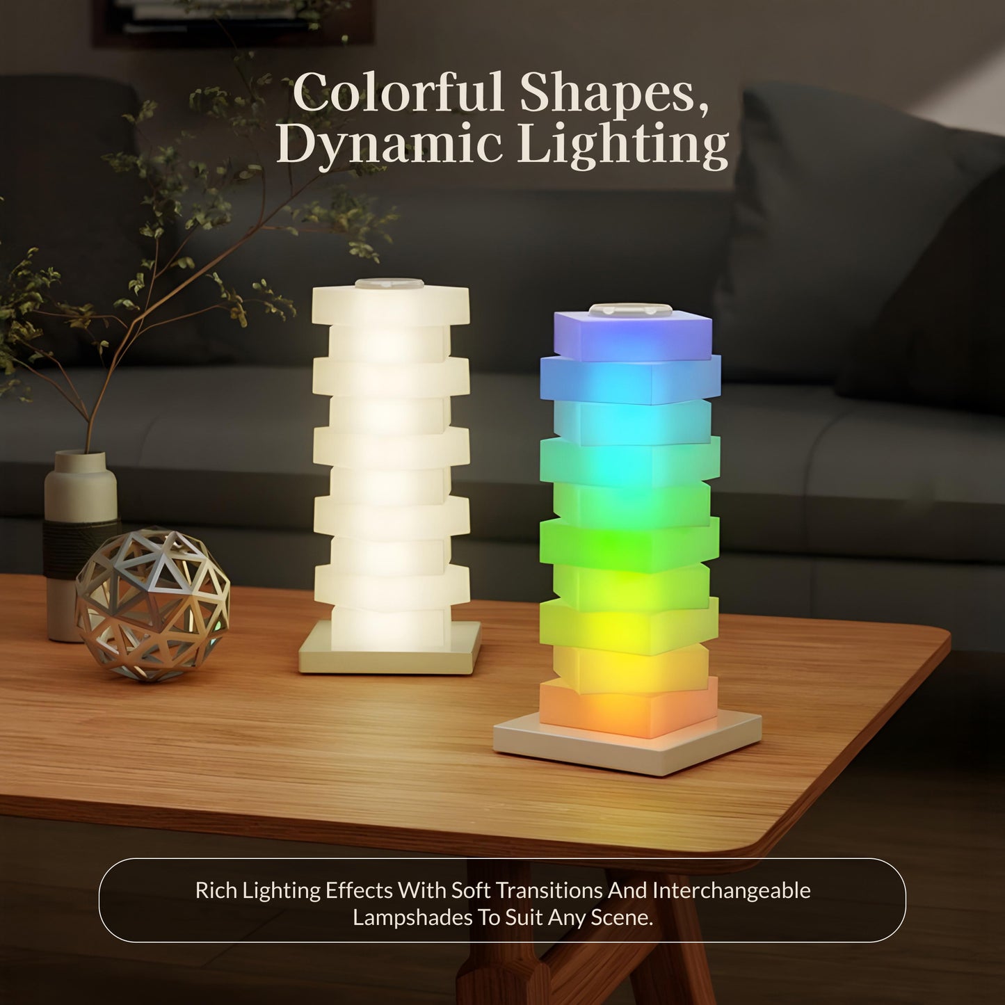 TwistStack RGB Lighting Table Lamp