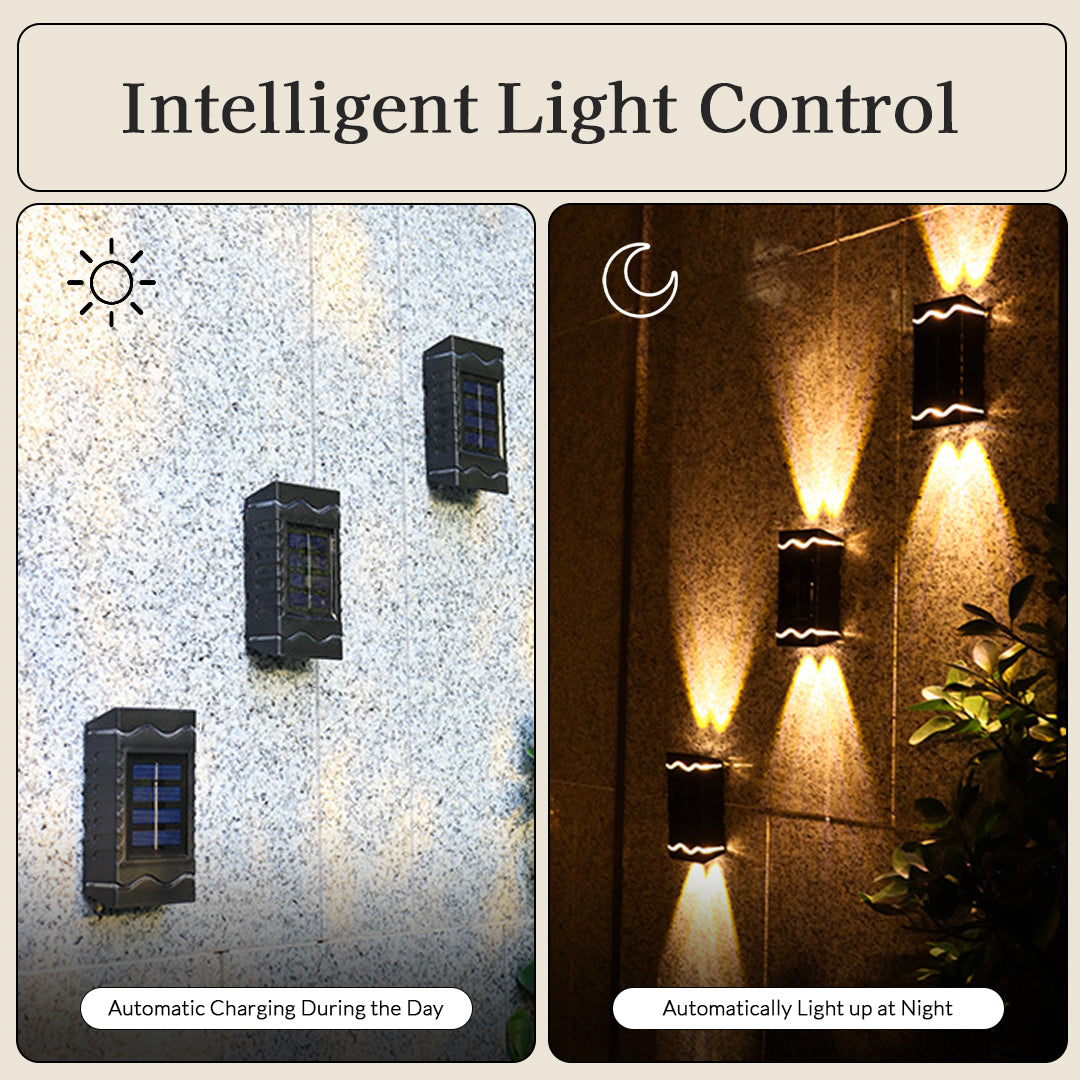 Waveform Solar Powered Wall Sconce