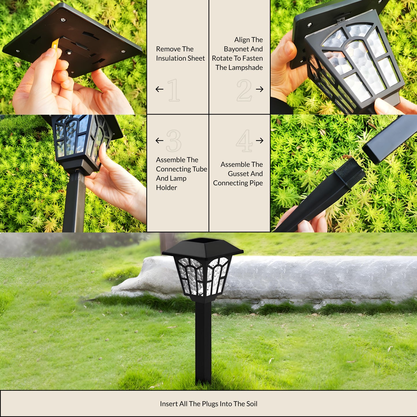 Lanternline Solar Powered Path Light