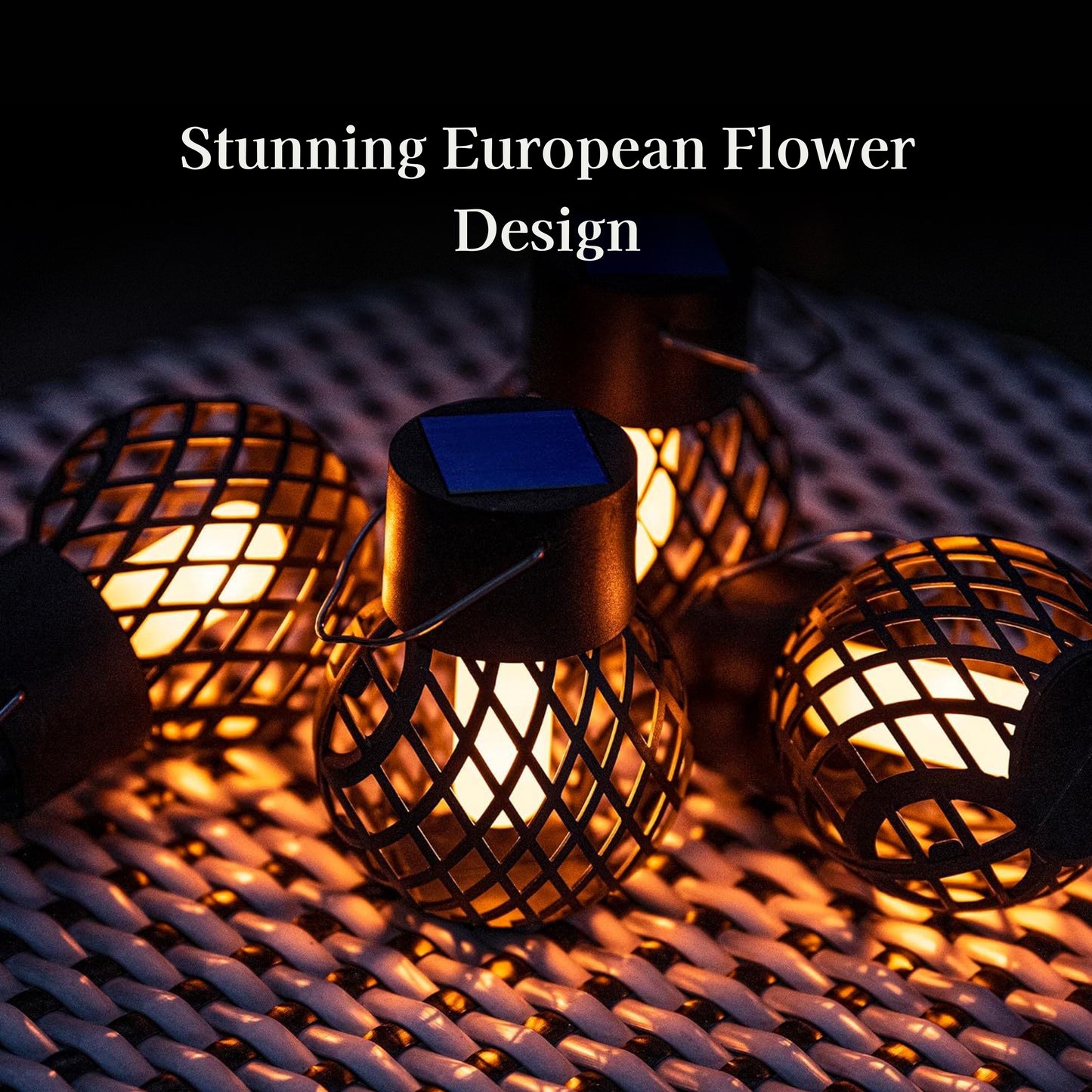 Lattice Flickering Flame Effect Hanging Lantern