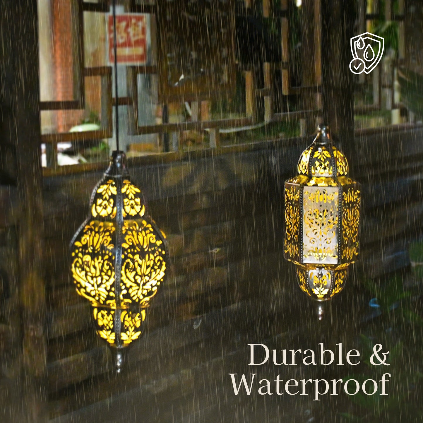 Ornate Solar Powered Pendant Light