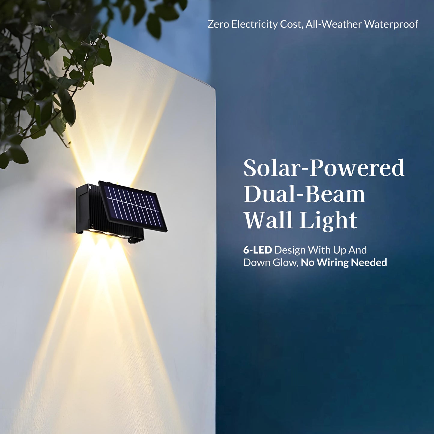 Angular Solar Powered Wall Sconce