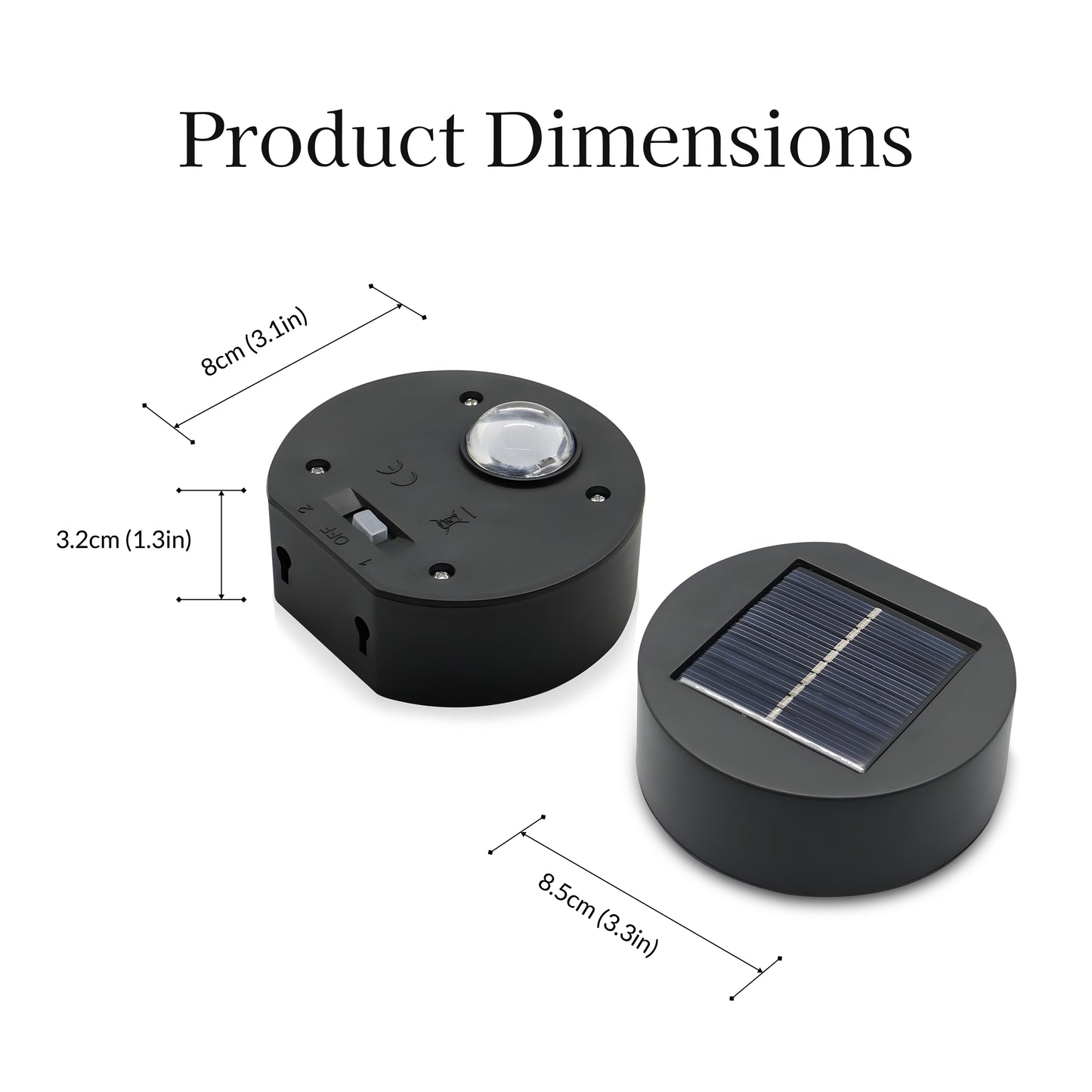 Cylinder Solar Powered Fence Light