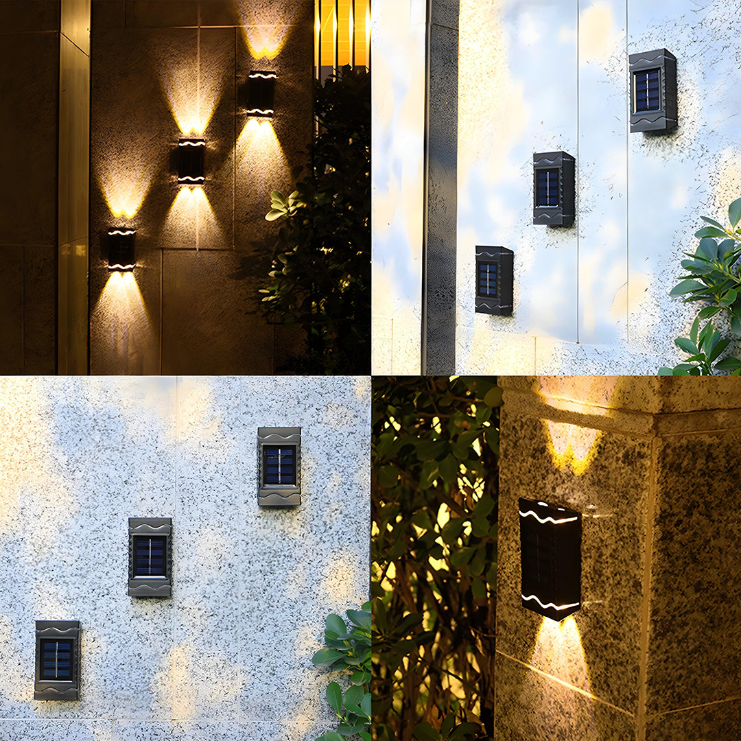 Waveform Solar Powered Wall Sconce
