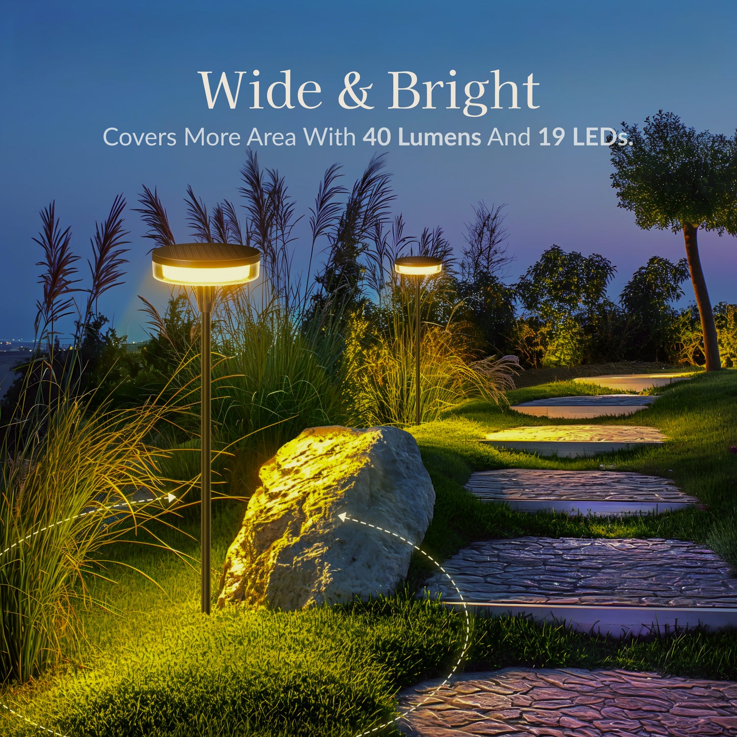 Cylinder Solar Powered Path Light