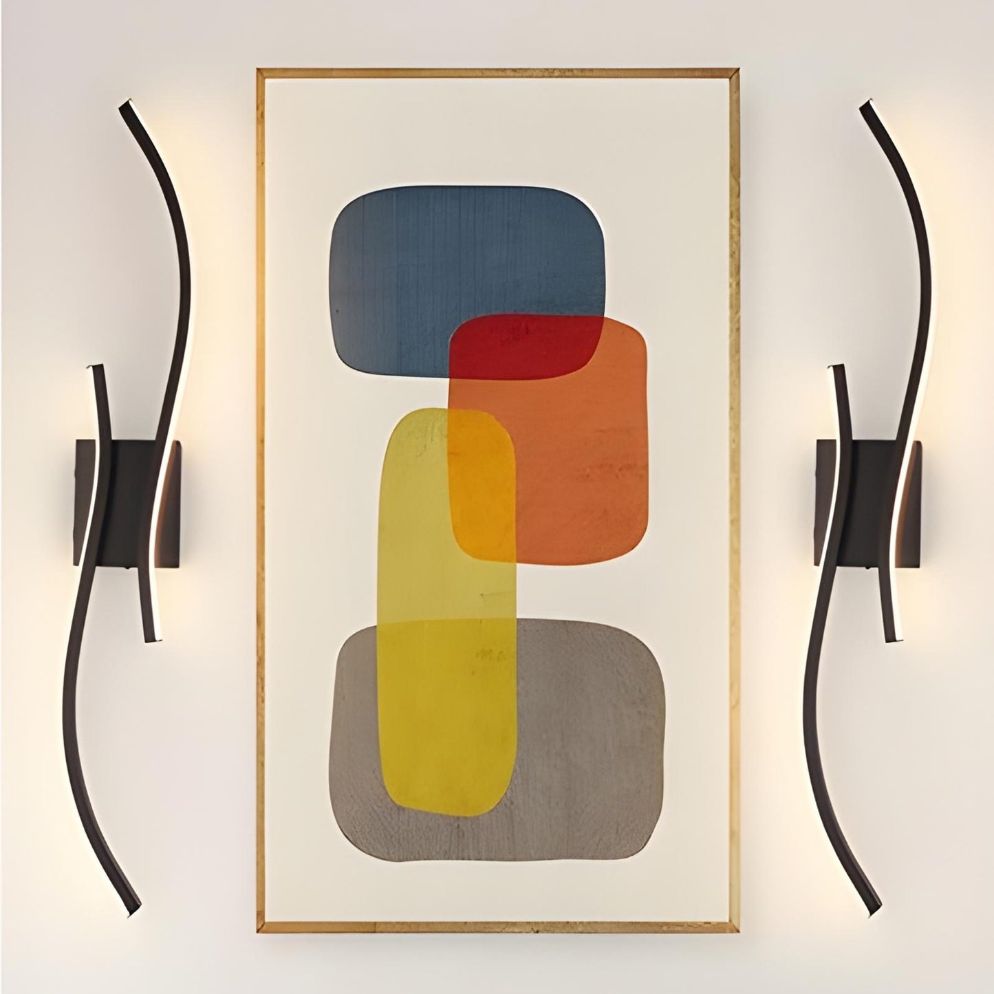 Curve Touch Dimming Battery Operated Wall Sconce