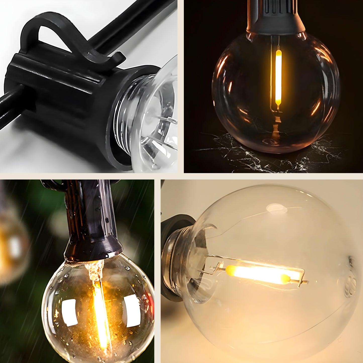 Sphere Solar Powered String Lights