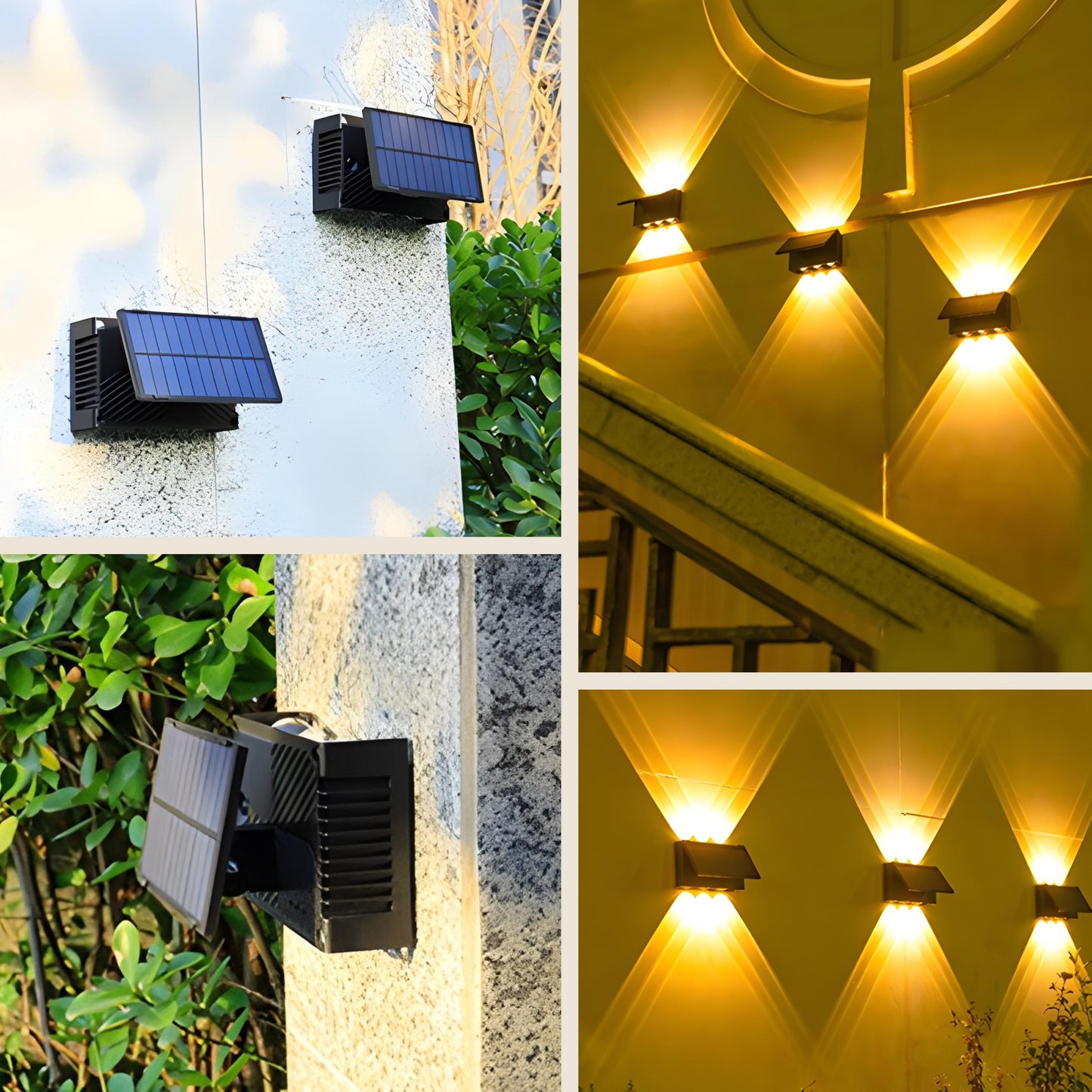 Angular Solar Powered Wall Sconce