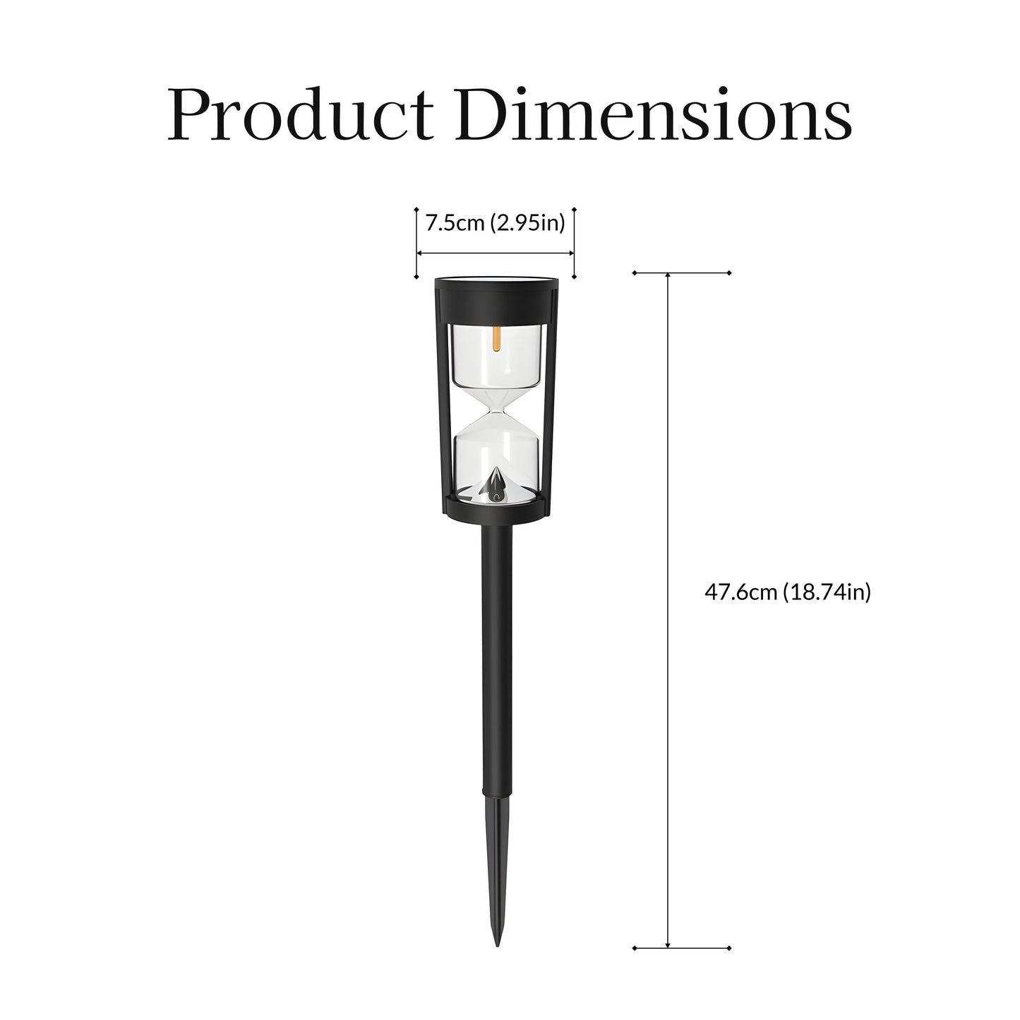 Hourglass Solar Powered Pathway Light