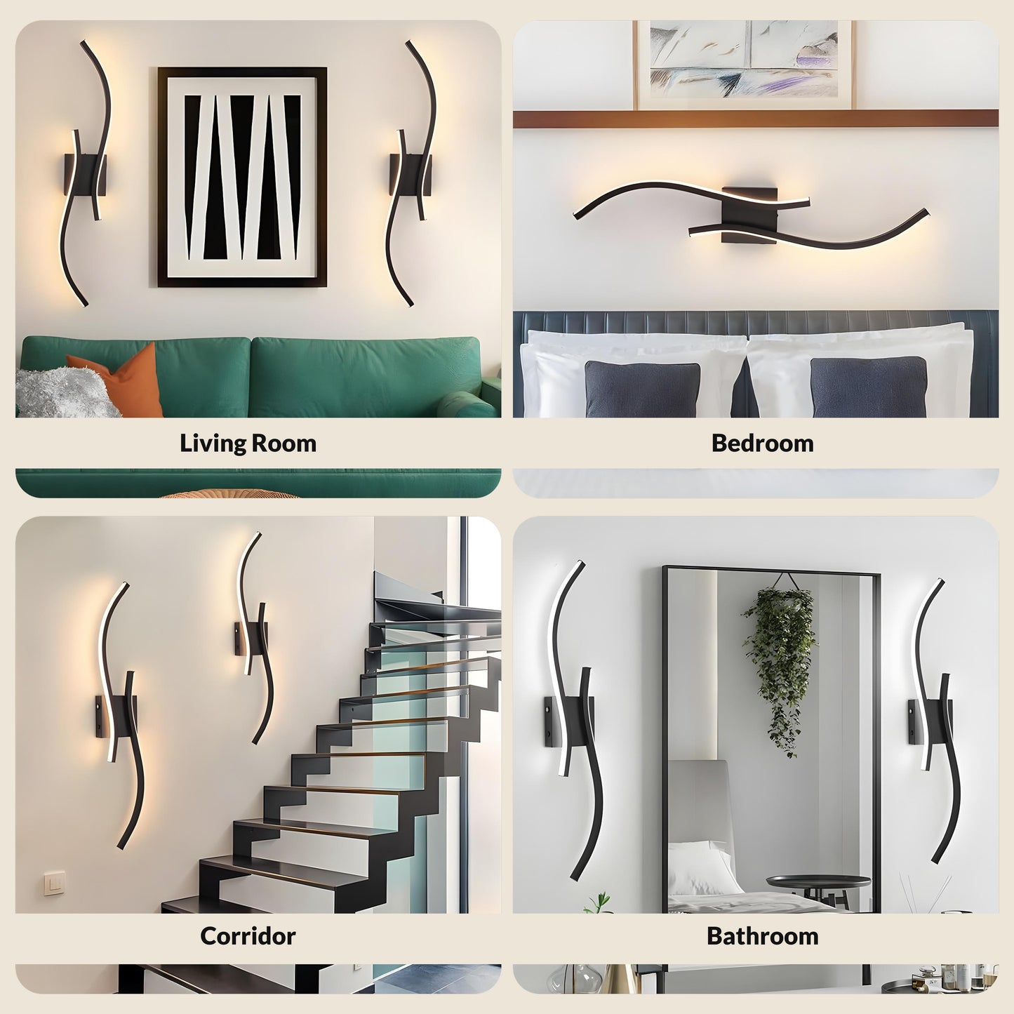Curve Touch Dimming Battery Operated Wall Sconce