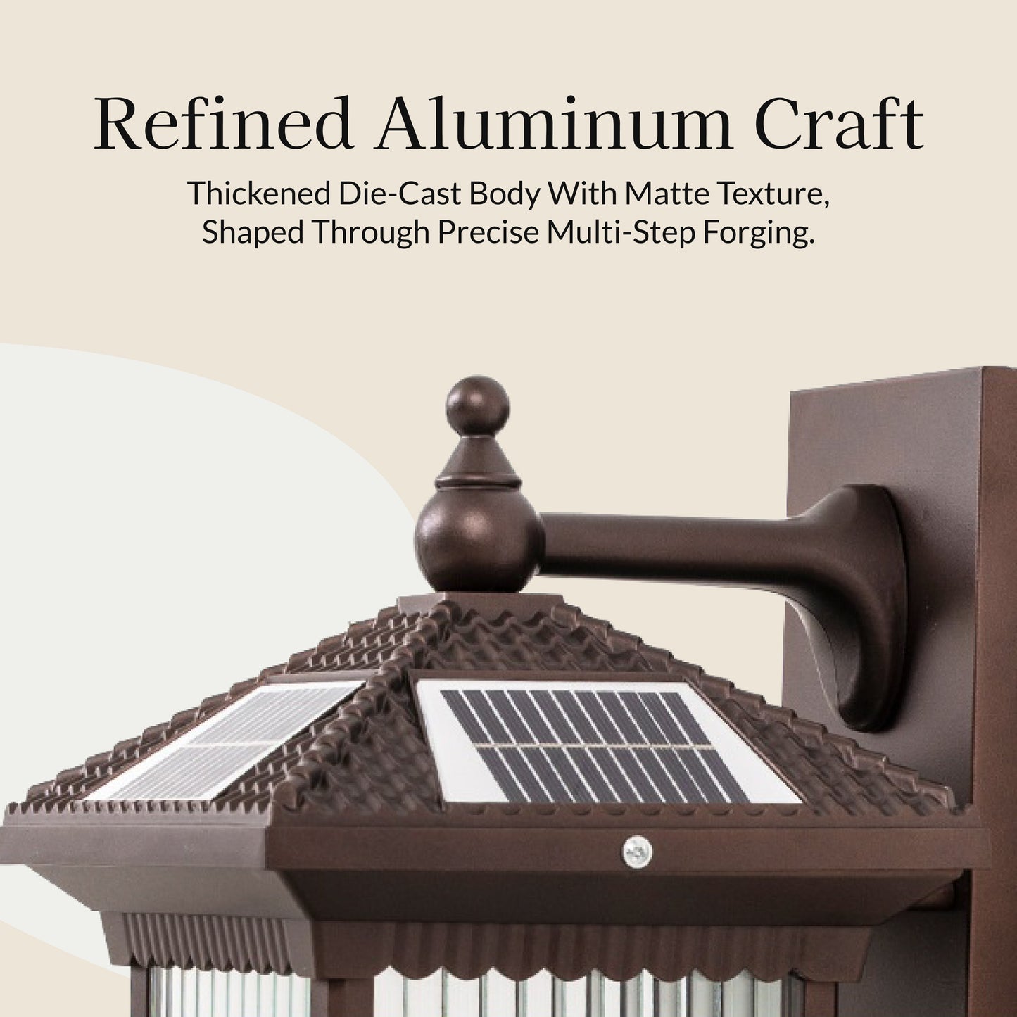 Ribbed Solar Powered Wall Sconce