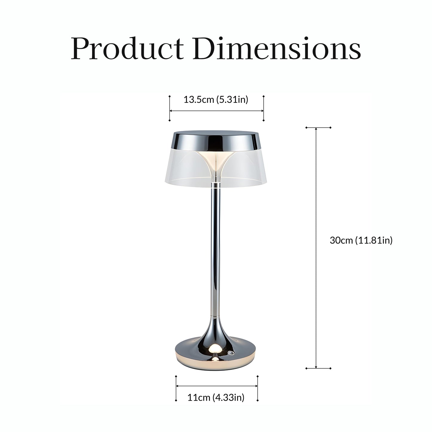 Chrome Touch Control Table Lamp