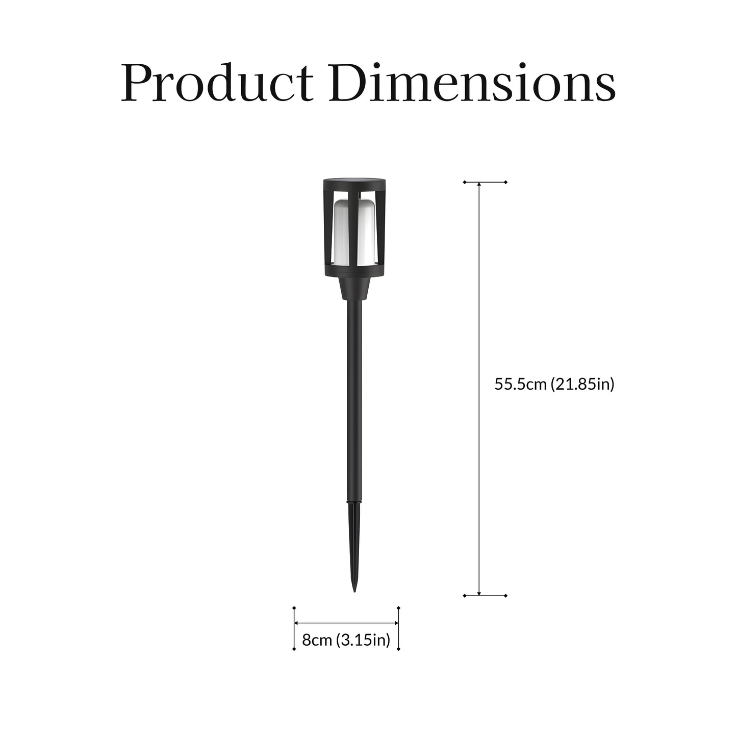 Caged Solar Powered Path Light