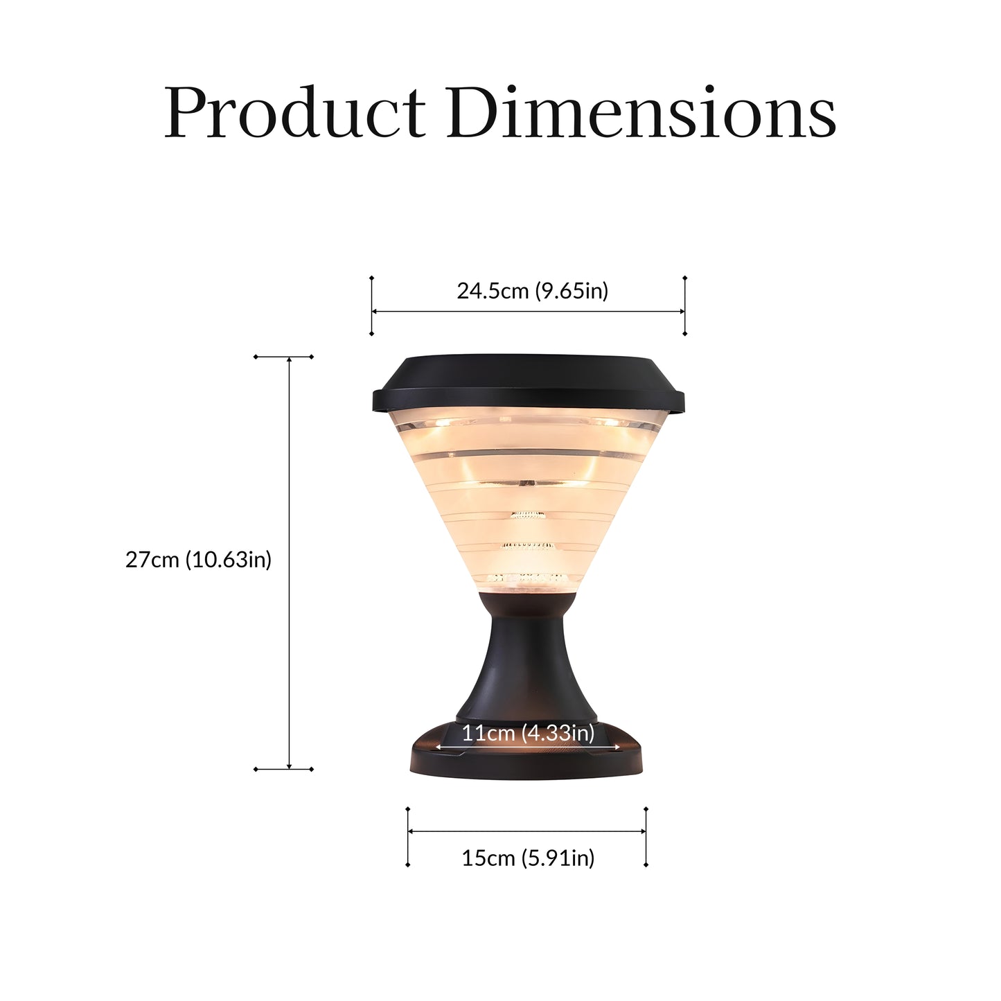 Facet Solar Powered Post Light