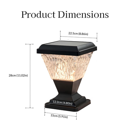 Facet Solar Powered Post Cap Light