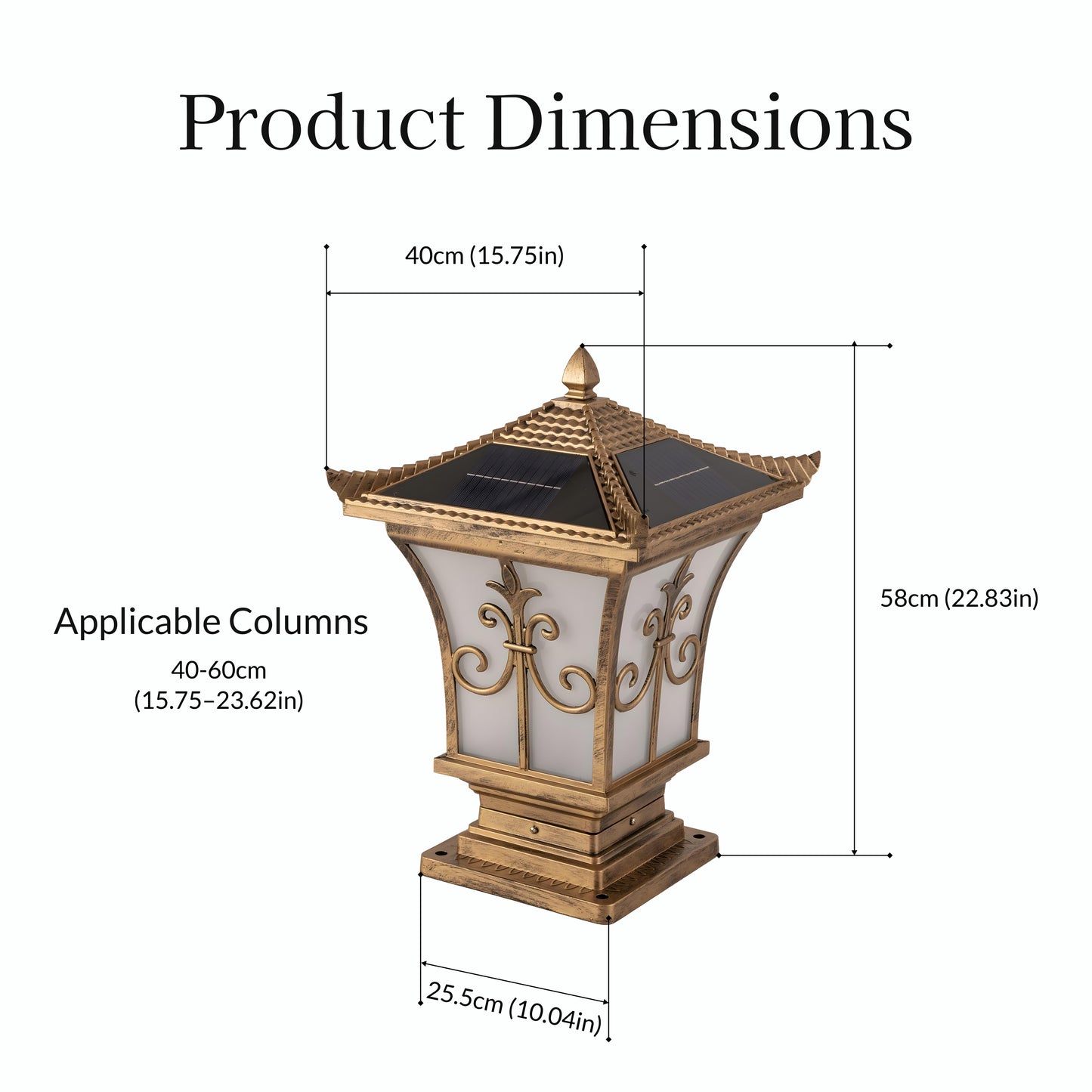 Pagoda Solar Powered Post Cap Light