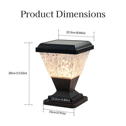 Facet Solar Powered Post Cap Light