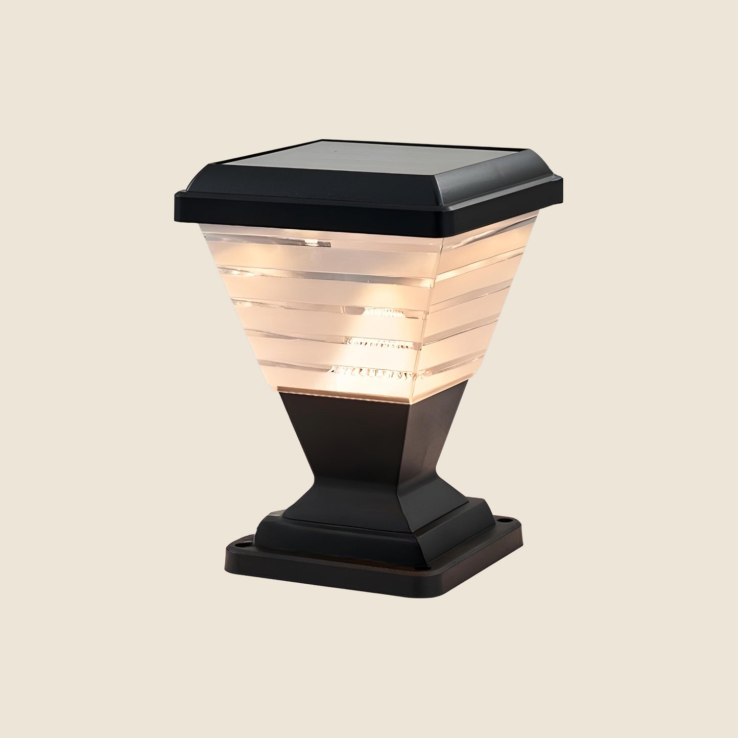 Facet Solar Powered Post Cap Light