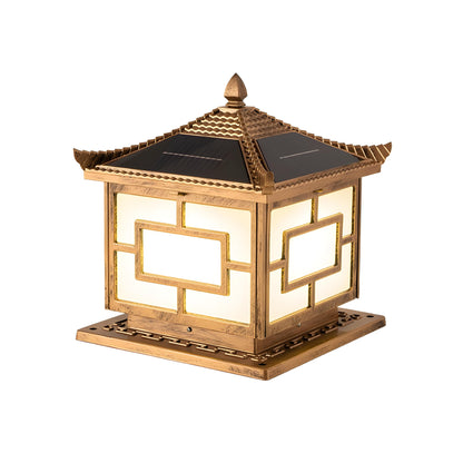 Pagoda Solar Powered Pillar Light