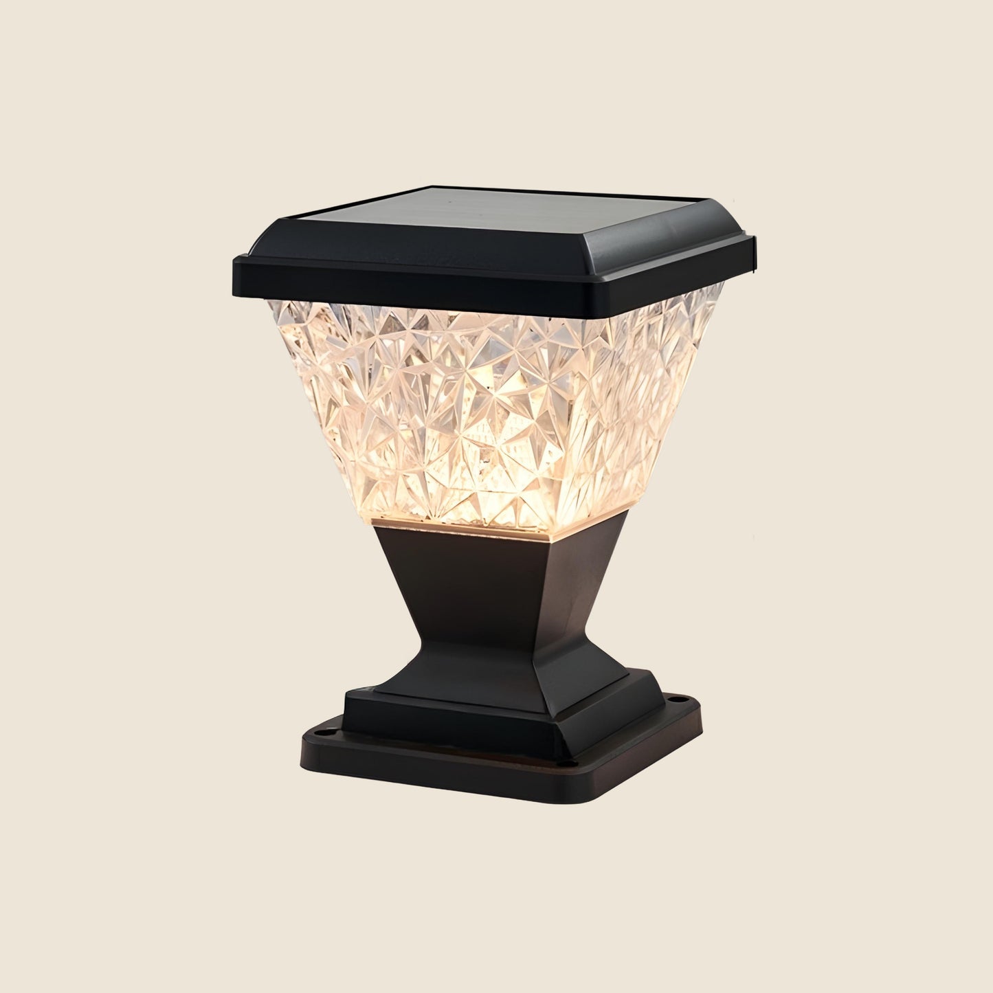 Facet Solar Powered Post Cap Light