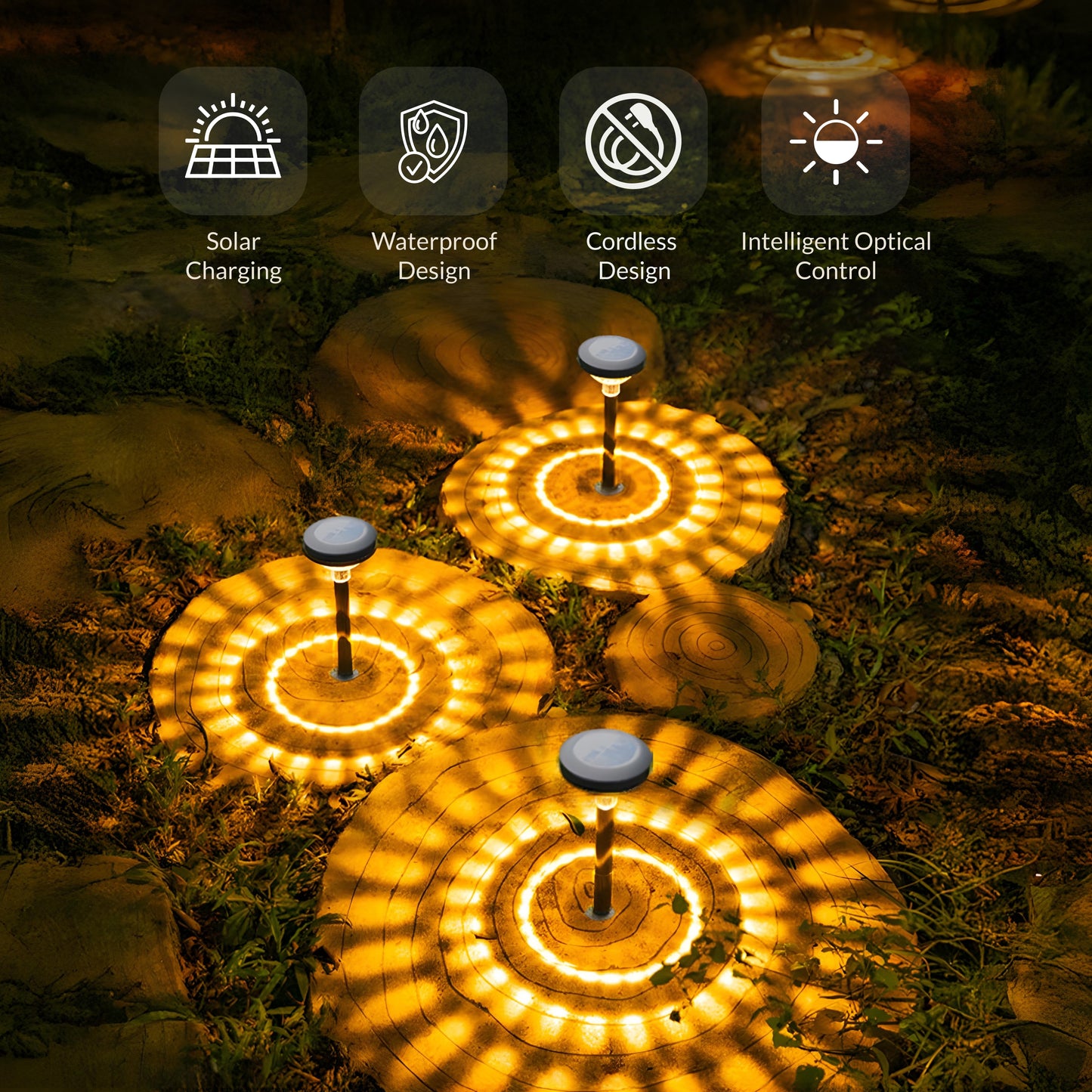 Halo Solar Powered Pathway Light