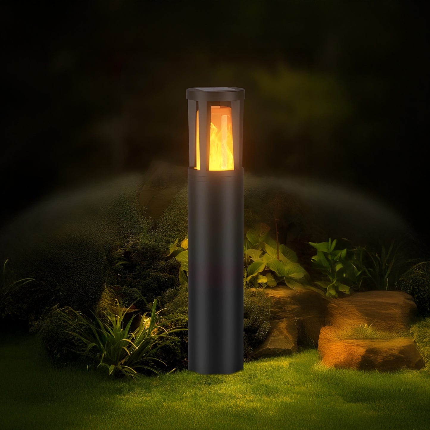Caged Solar Powered Path Light