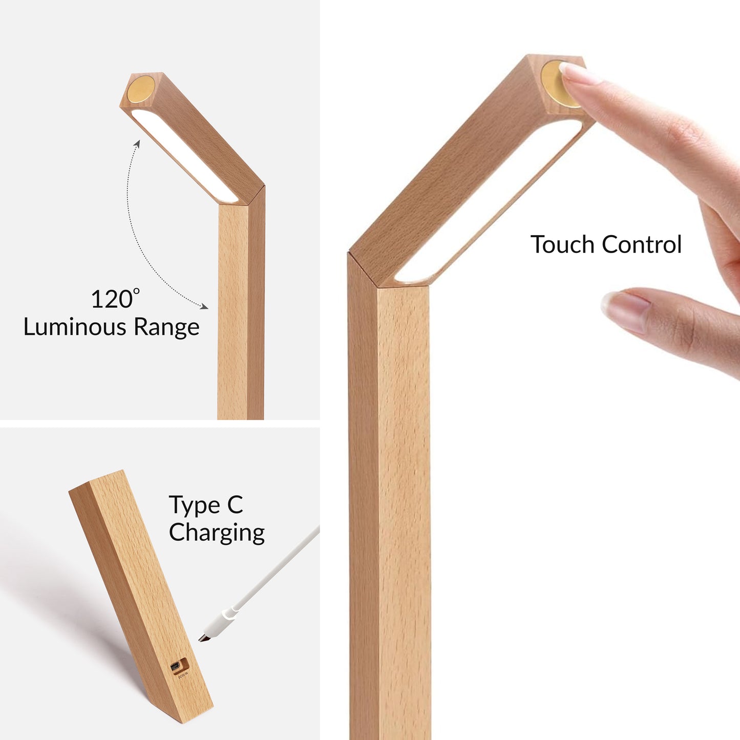 Angular Rechargeable Table Lamp