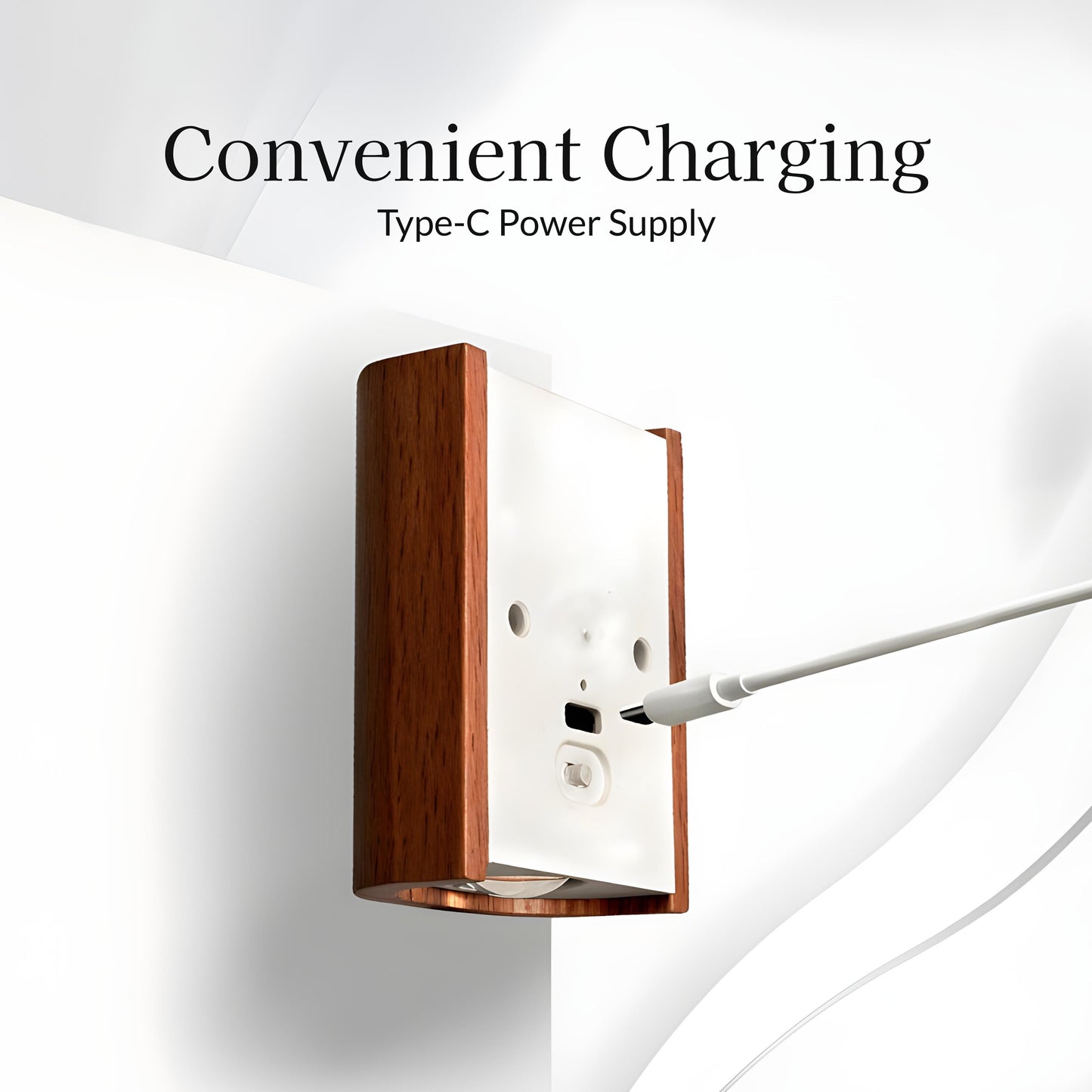 Walnut-Curve Motion Sensing Wall Sconce