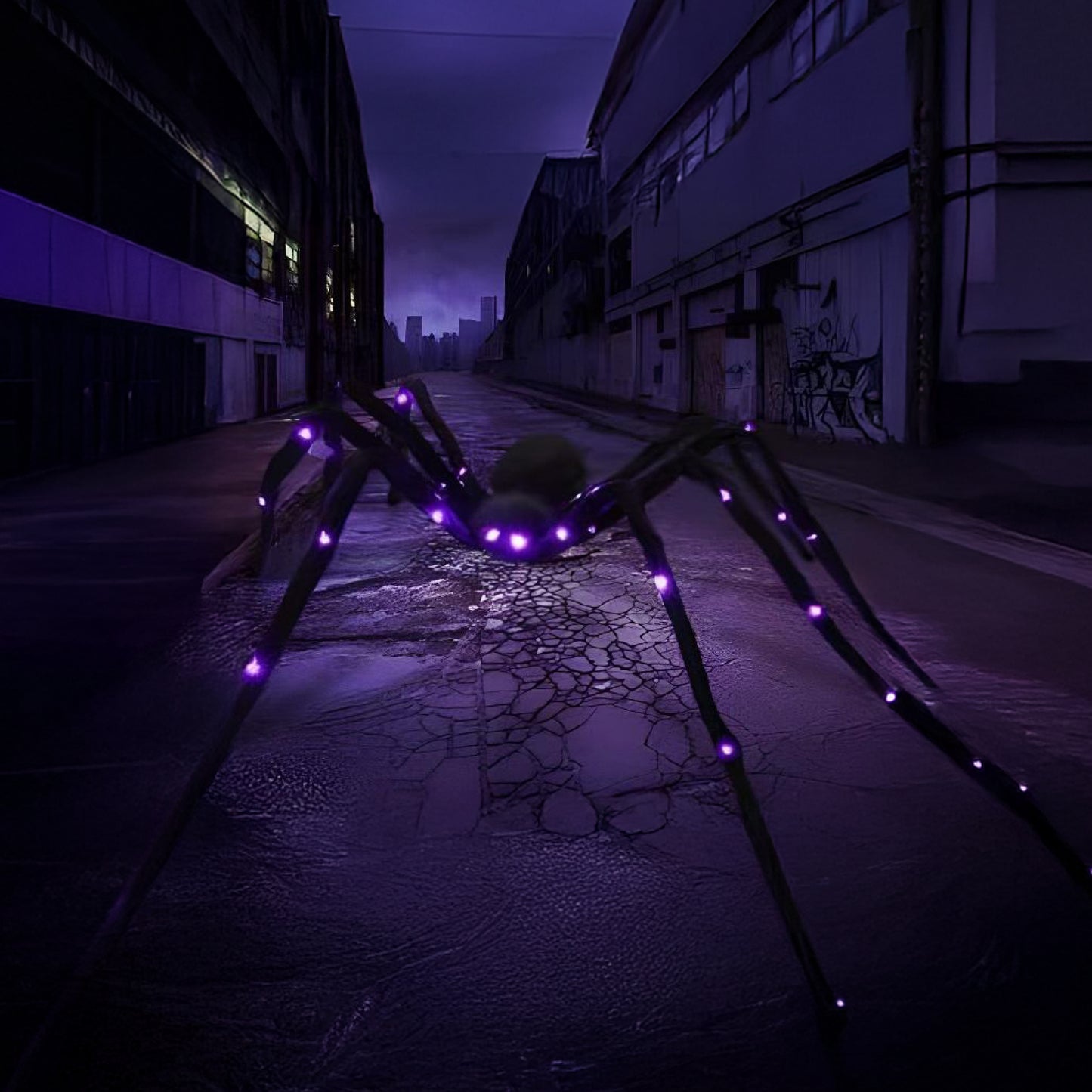 Giant 4ft Light-Up Halloween Spider Decoration