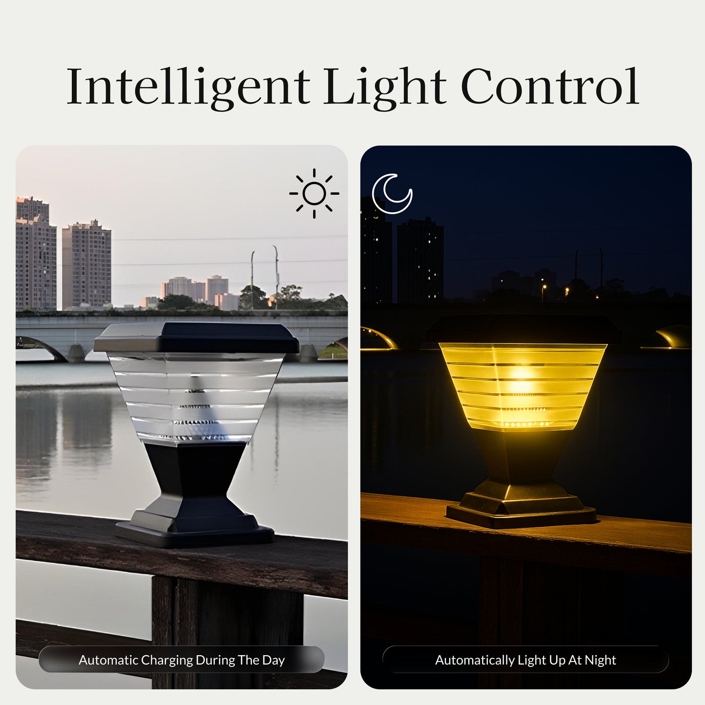 Facet Solar Powered Post Cap Light