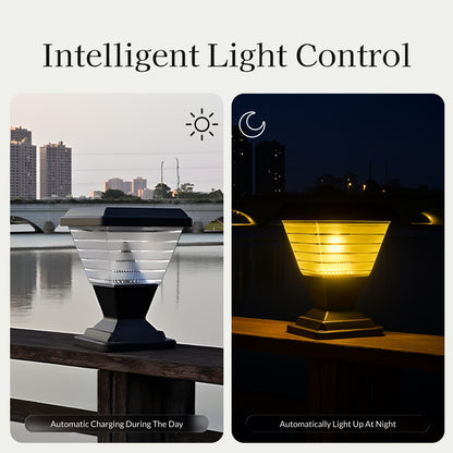 Facet Solar Powered Post Cap Light