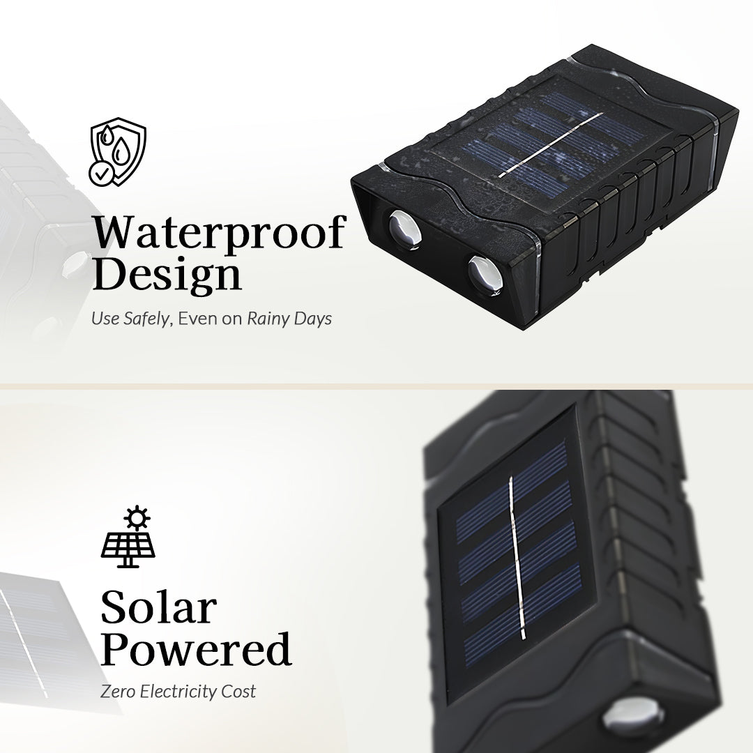 Waveform Solar Powered Wall Sconce