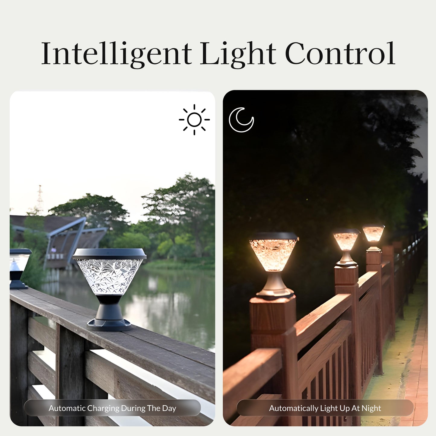 Facet Solar Powered Post Light