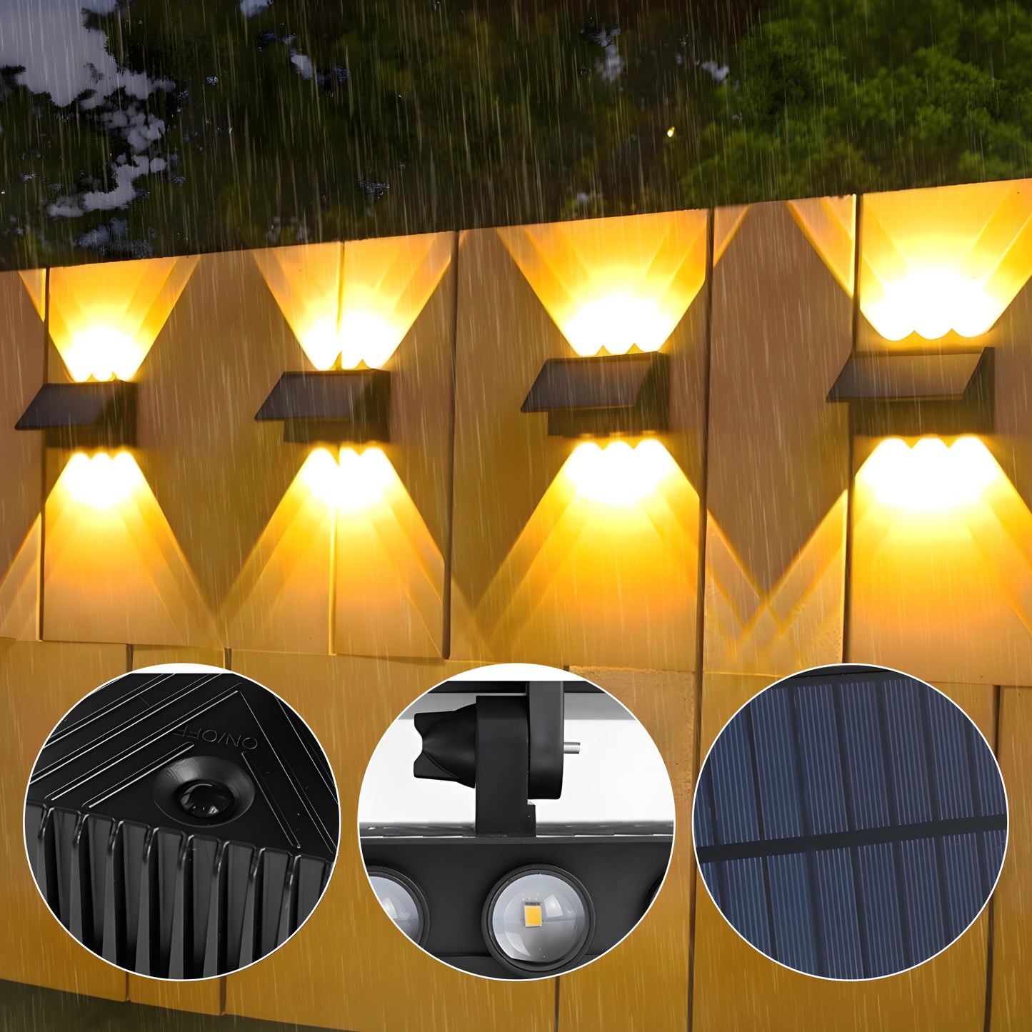Angular Solar Powered Wall Sconce