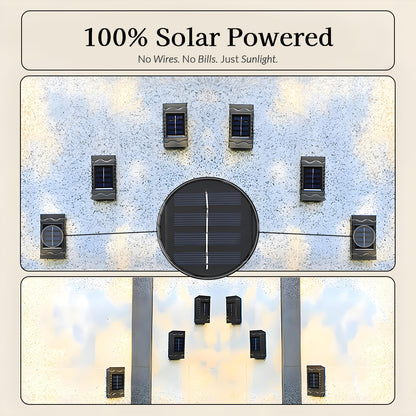 Waveform Solar Powered Wall Sconce
