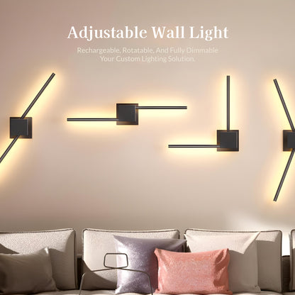 Angular Magnetic Charging Battery Operated Wall Sconce