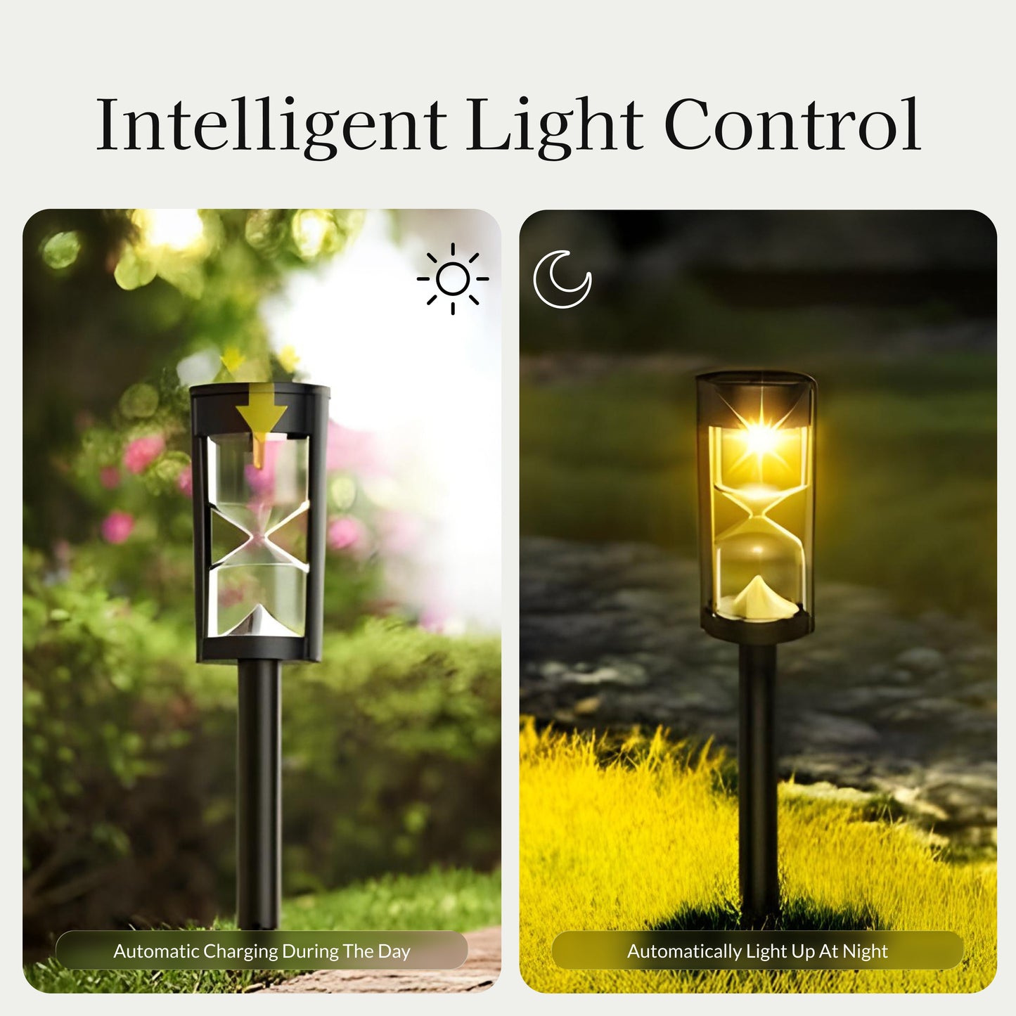 Hourglass Solar Powered Pathway Light
